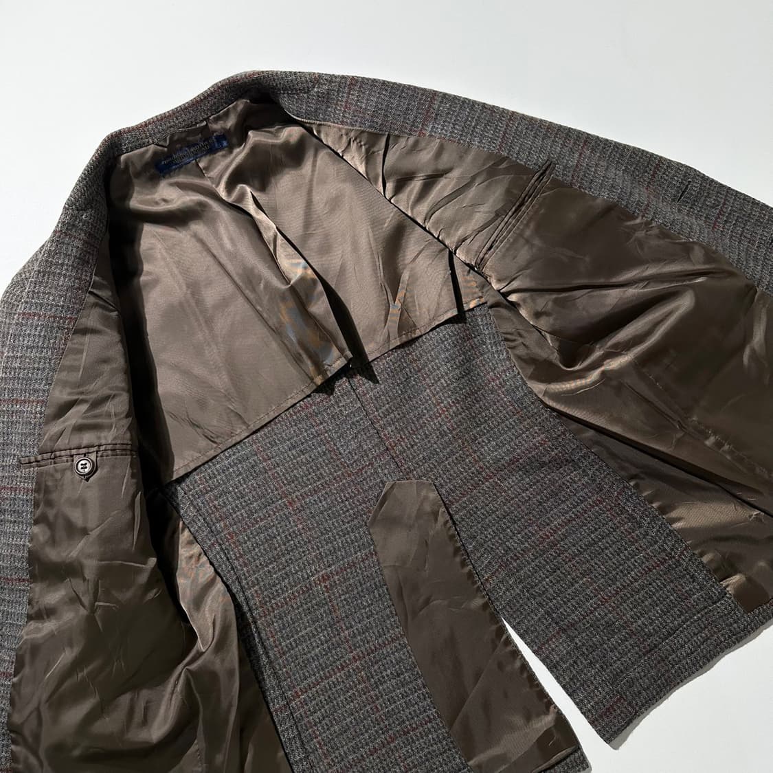 브룩스 브라더스 울 트위드 체크 싱글 2B 블레이저 자켓 상품이미지7