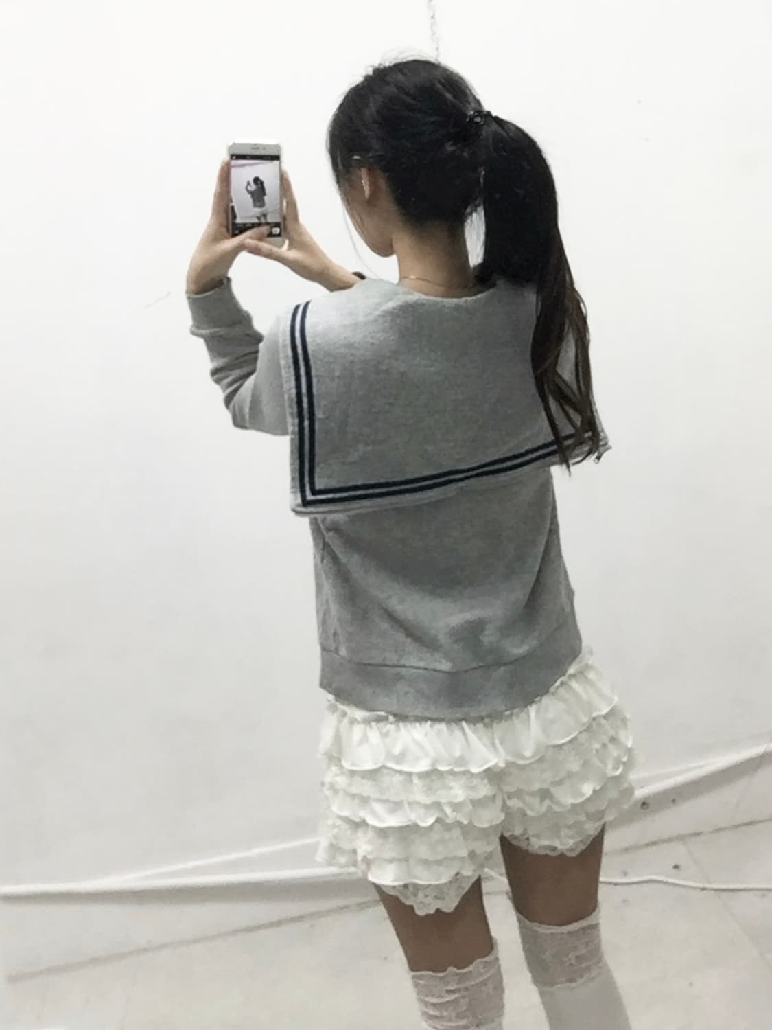 [PAPER LAPIZ] 세일러 그레이 후드집업 상품이미지1