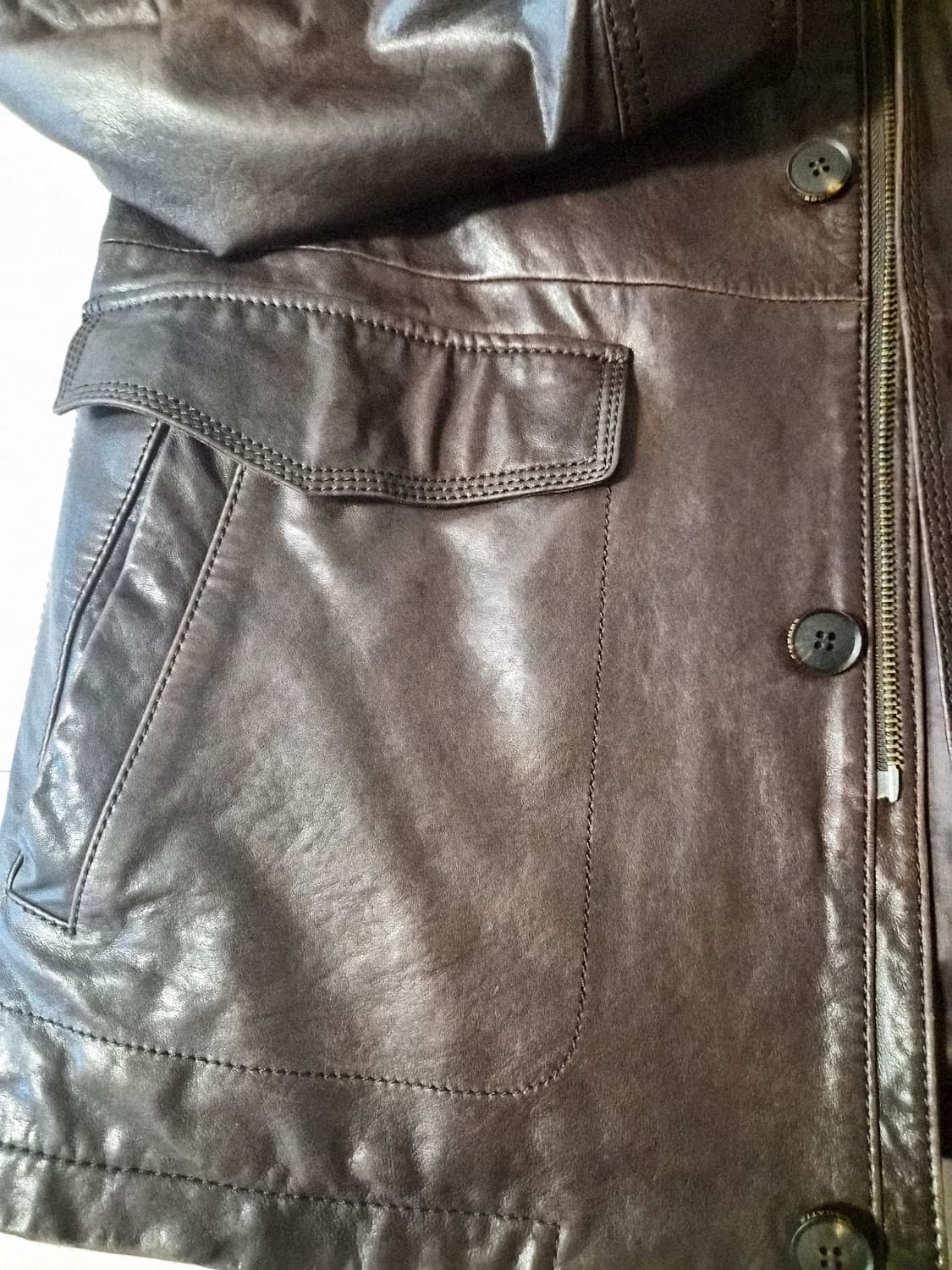 천연 양가죽 남성 사파리 재킷 (다크브라운/상태 최상) 상품이미지6