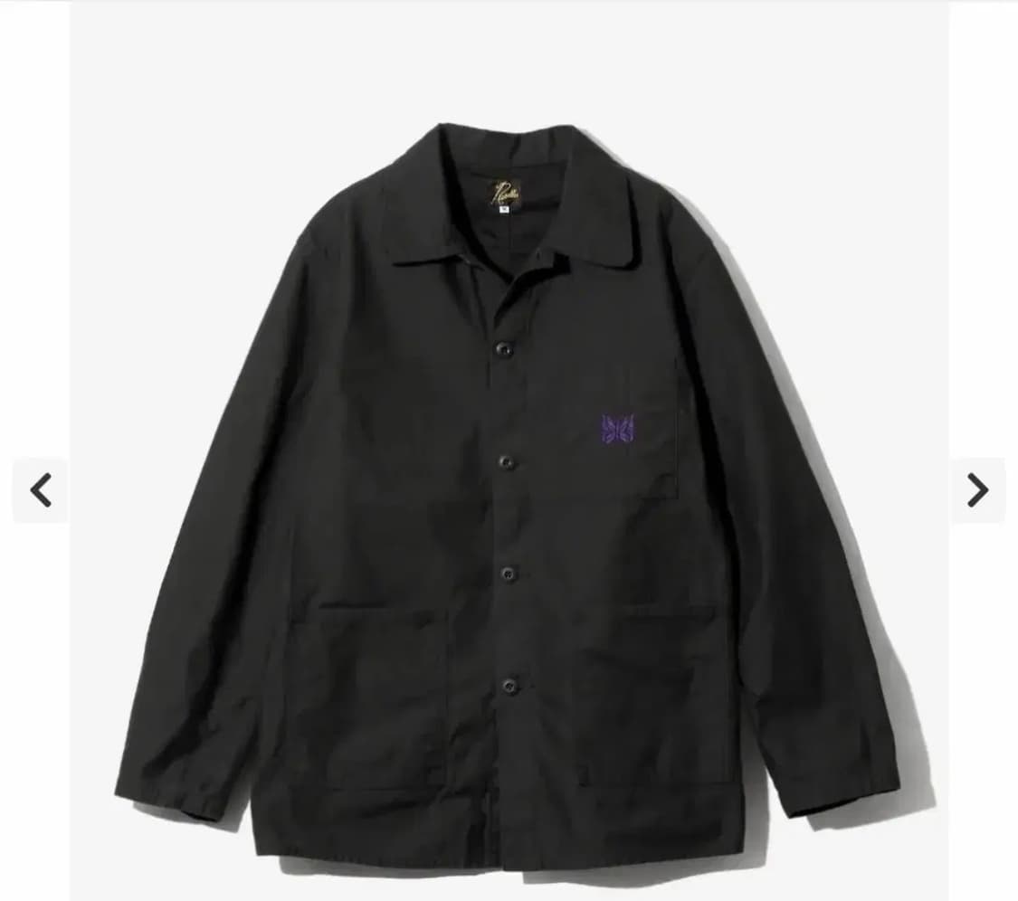 Needles 리버스 새틴 커버올 워크자켓 블랙  상품이미지1