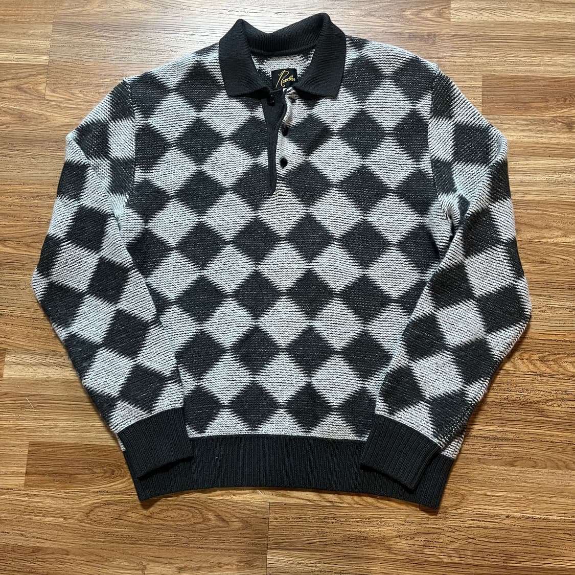 needles 아가일 니트 상품이미지1