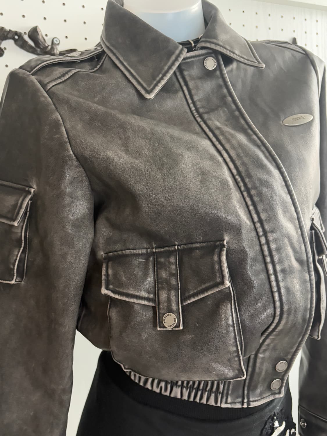 • Bohemian Seoul Leather Bomber Washed G 상품이미지8
