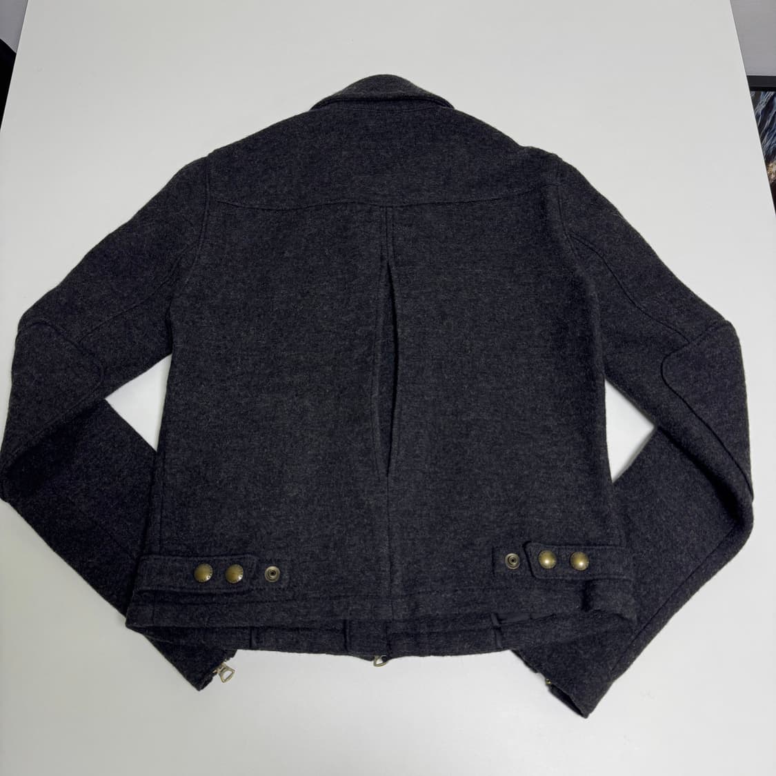 (W)폴로 랄프로렌 그레이 크롭 울 라이더 자켓 상품이미지2