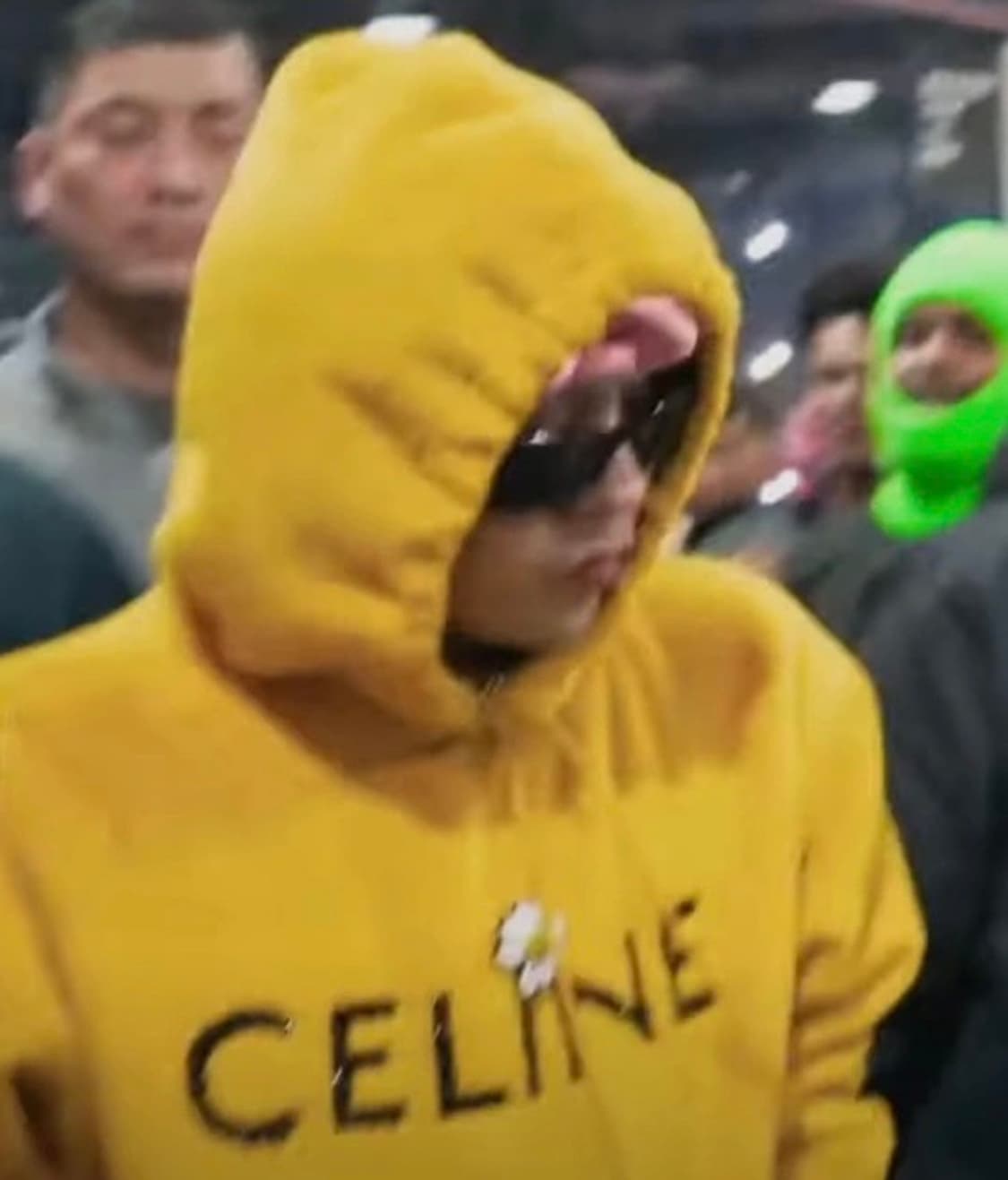 [L/새상품급] 셀린느 글리터 로고 알파카 울 후드티 상품이미지5