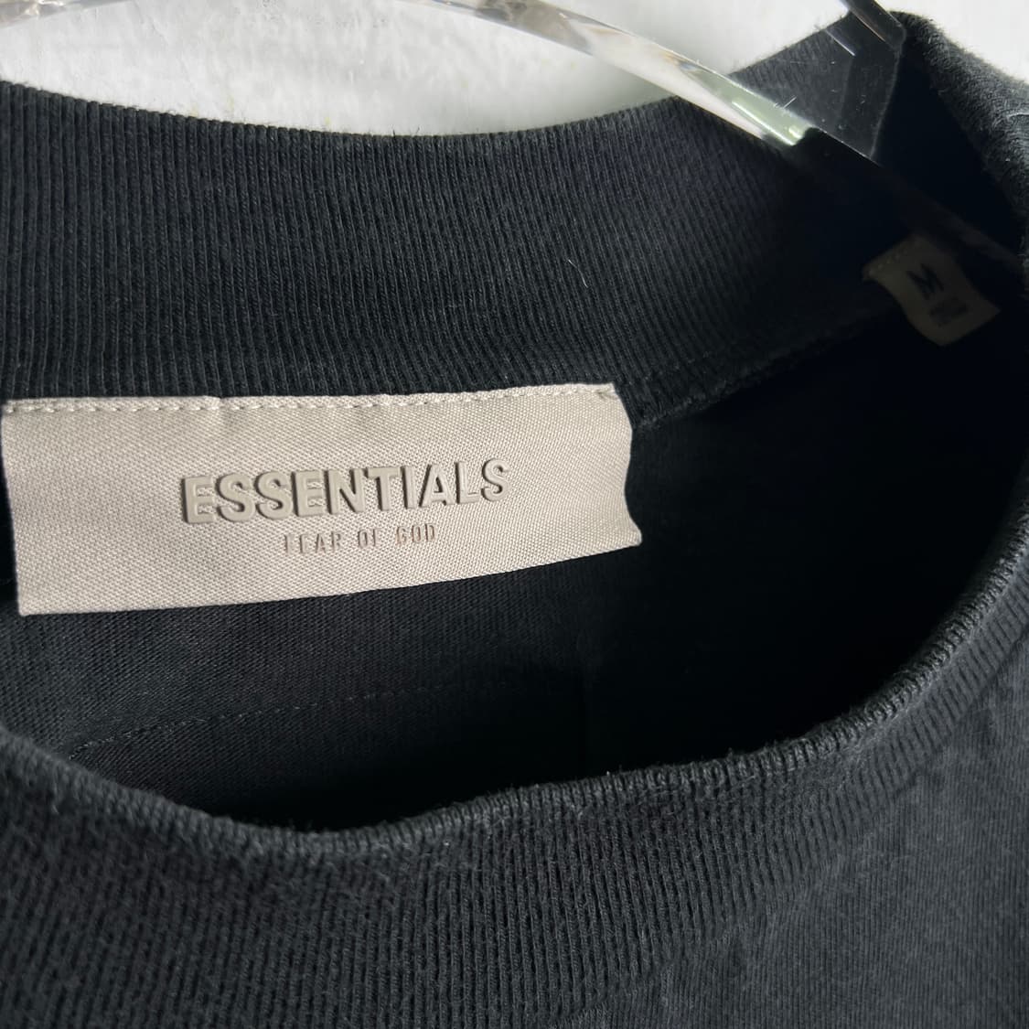 21ss 피어오브갓 에센셜 블랙 3D 백로고 반팔 티셔츠 M 상품이미지3