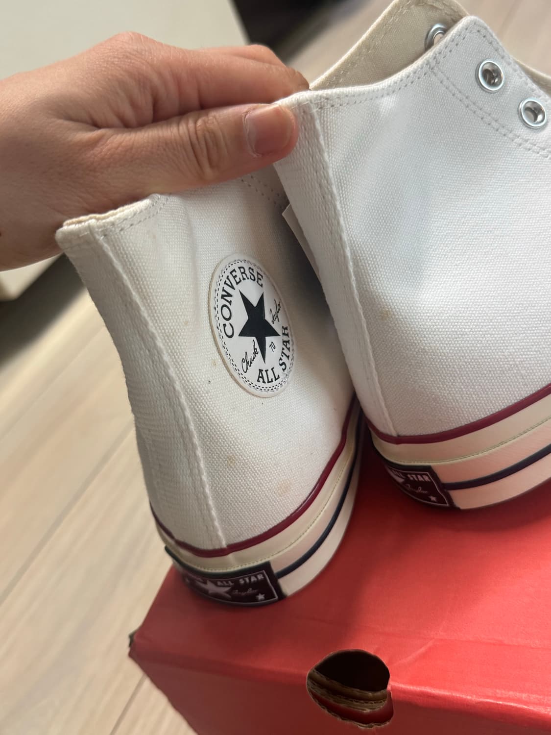 컨버스 척 70 하이 빈티지 캔버스 화이트 260 상품이미지4