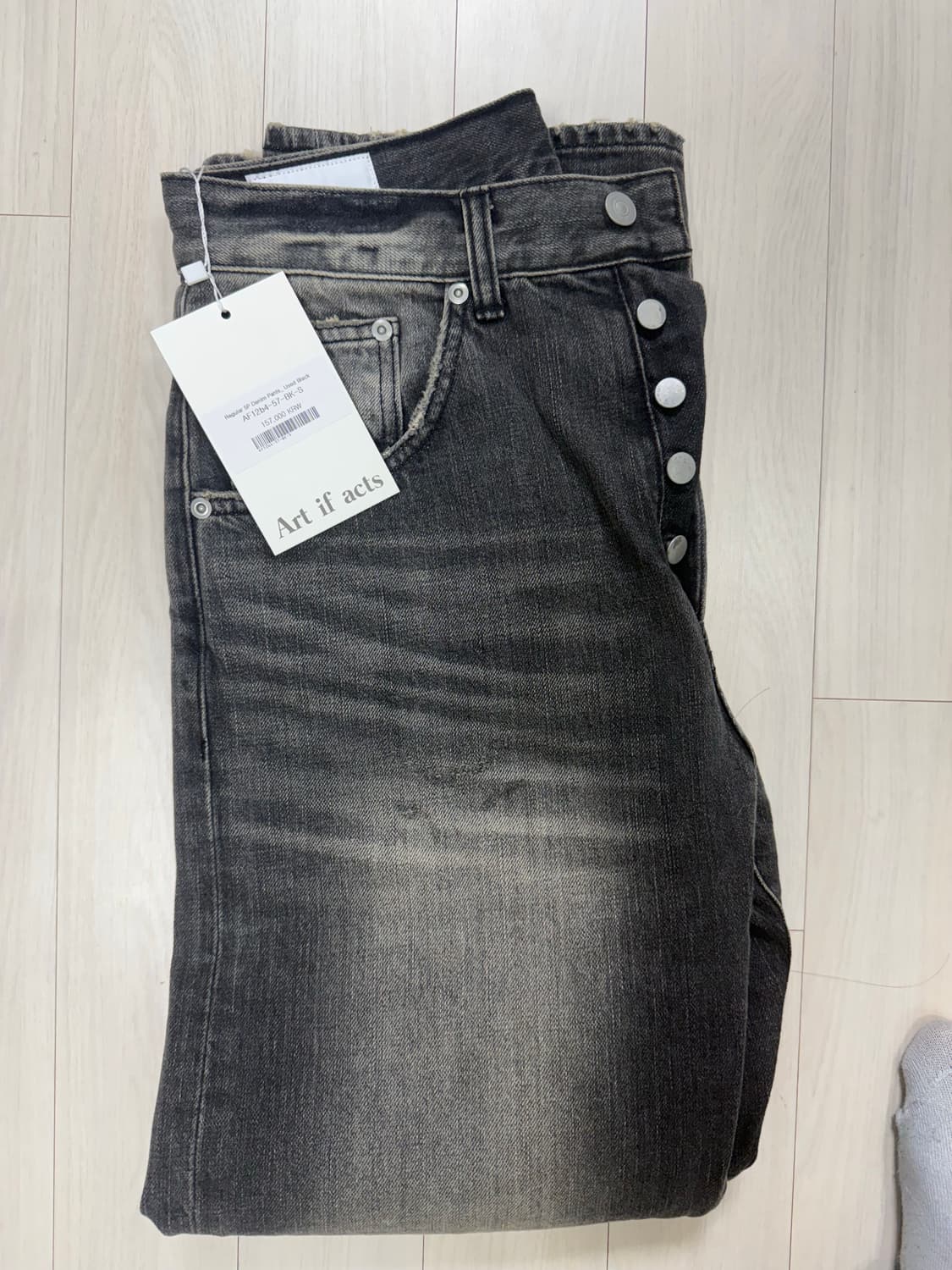 아트이프액츠 regular 5p denim used black 상품이미지1