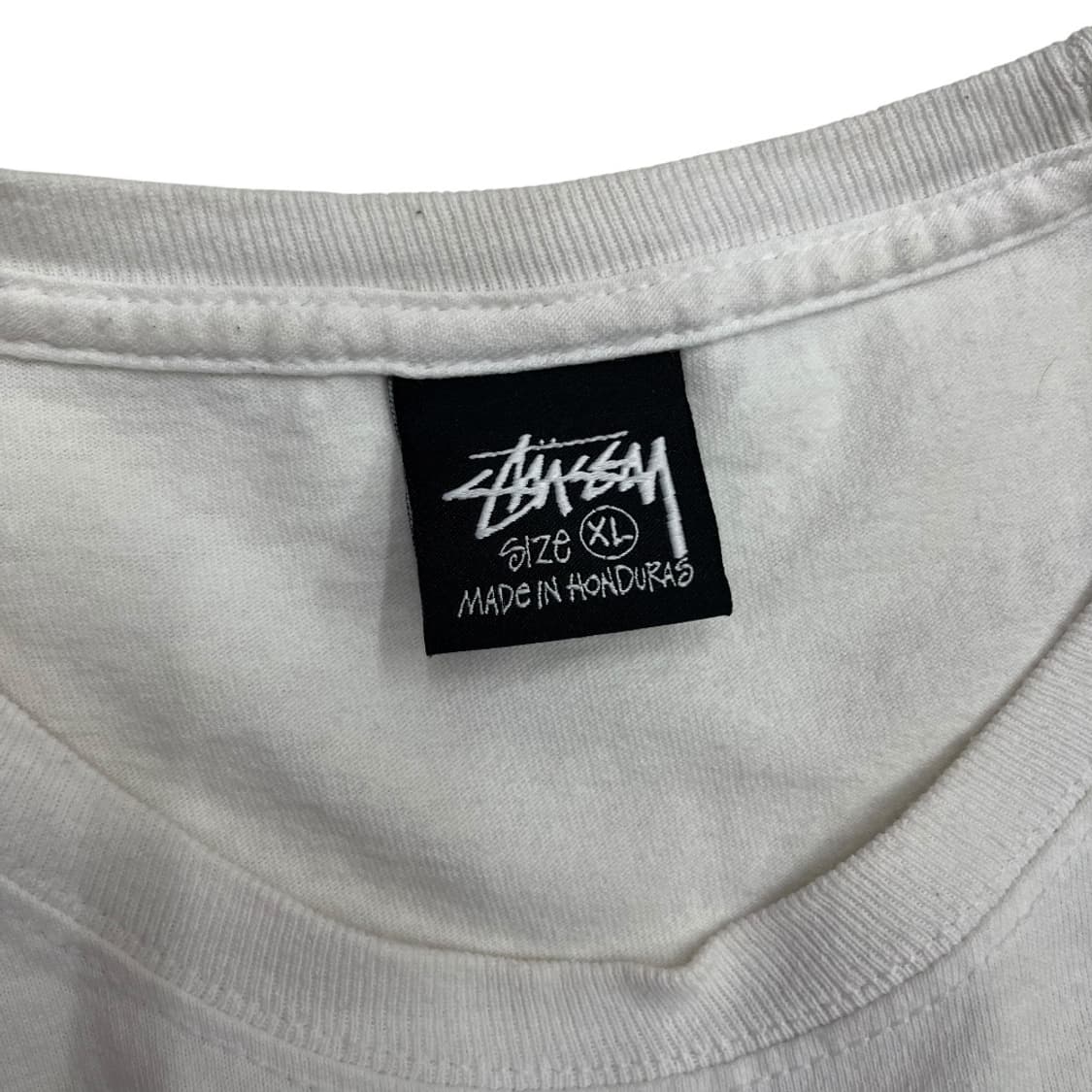 스투시 백 주사위 프린팅 화이트 반팔 XL ( 세탁완료 ) 상품이미지7