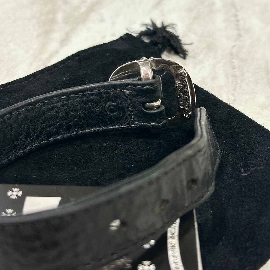 크롬하츠 레터링 레더 팔찌(9/상태굿) 상품이미지7