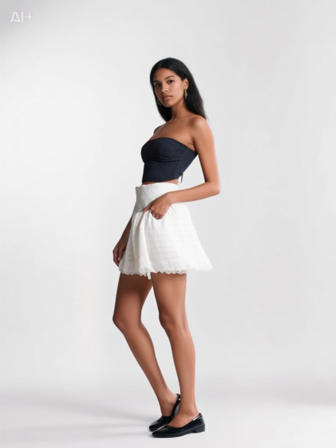 화이트 레이스 스커트 s (재당근) 상품이미지3