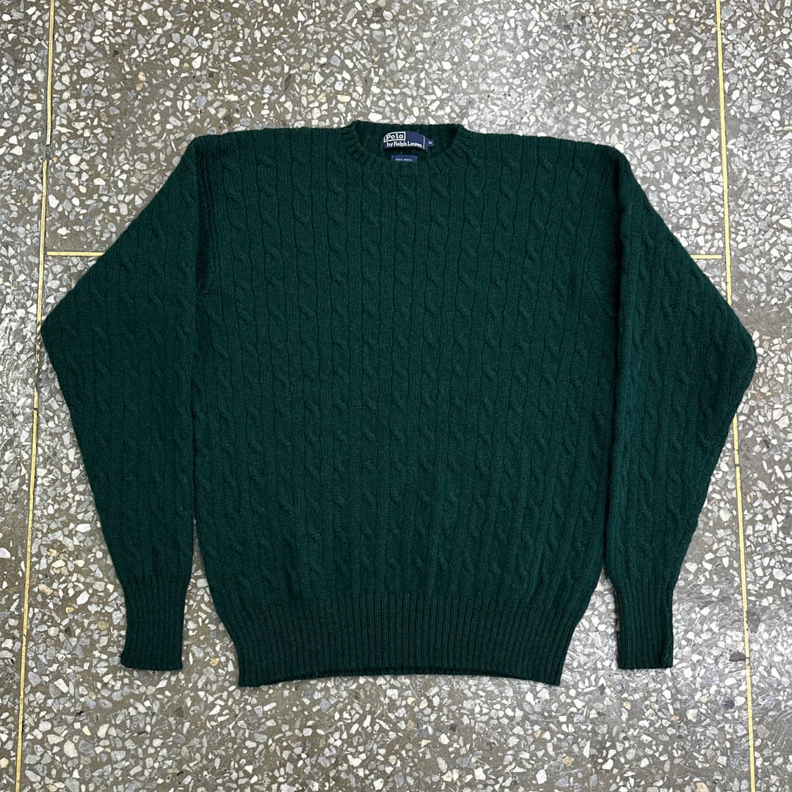 90s 폴로 랄프로렌 울 케이블 니트 스웨터 XL 상품이미지1
