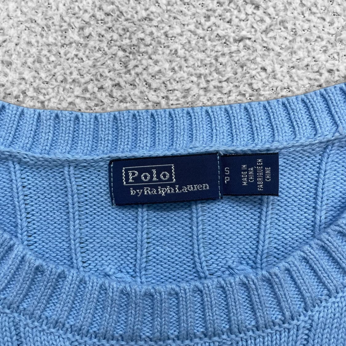 폴로 랄프로렌 포니 로고 케이블 니트 소라 상품이미지4