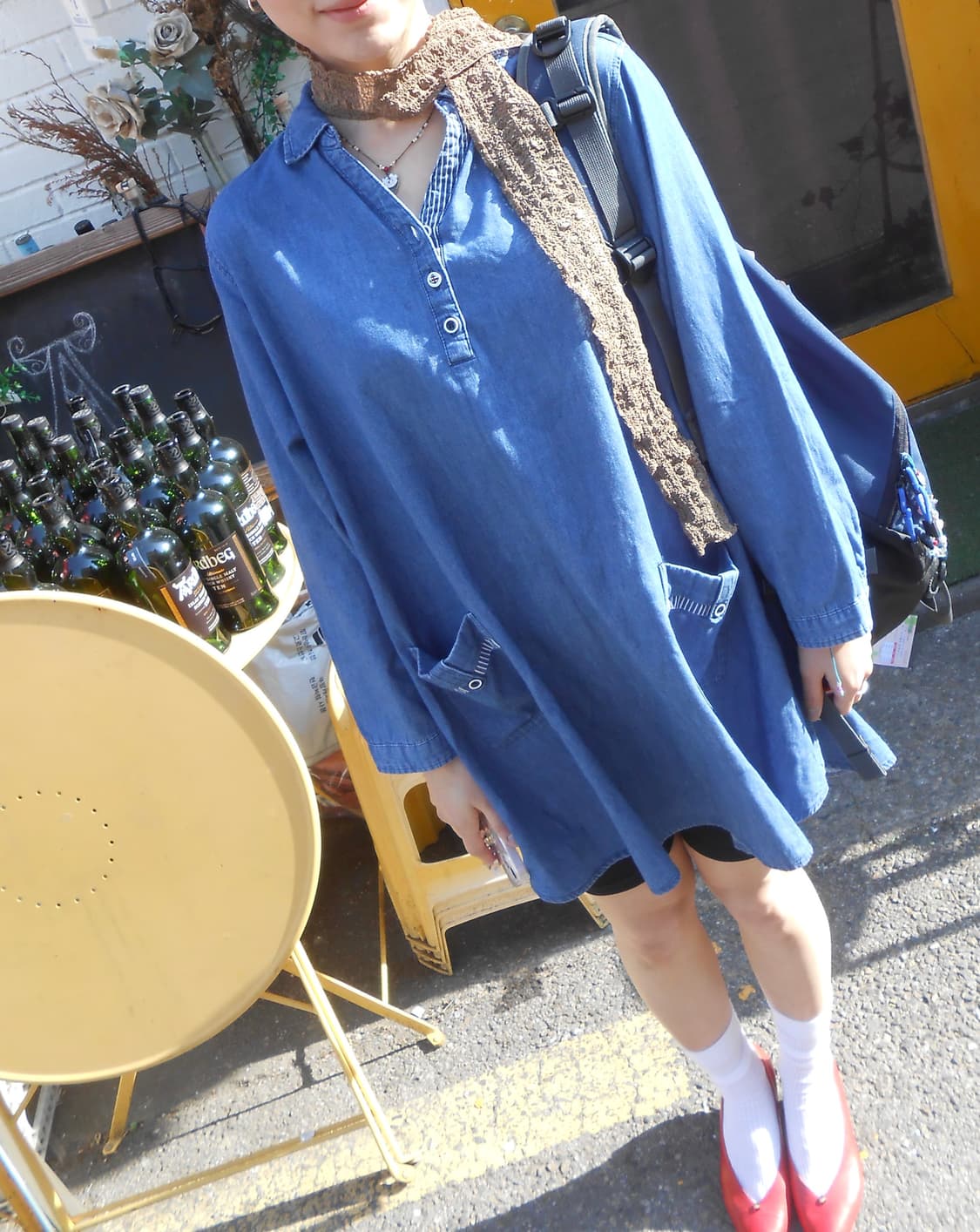 빈티지 데님 원피스 상품이미지2