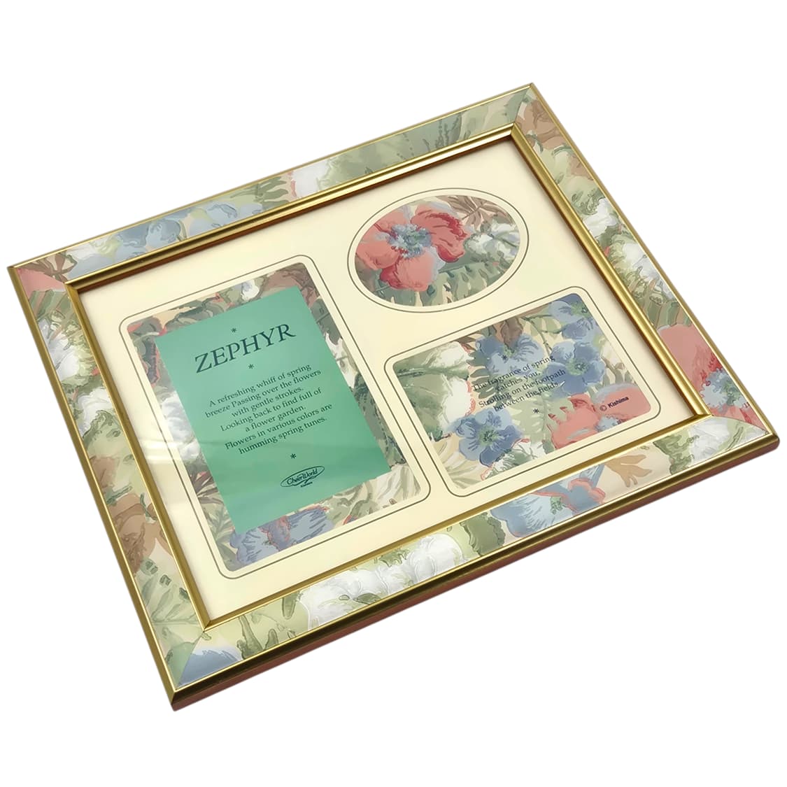 90s 키시마 레트로 플로랄 3구 2way 우드 액자 상품이미지5