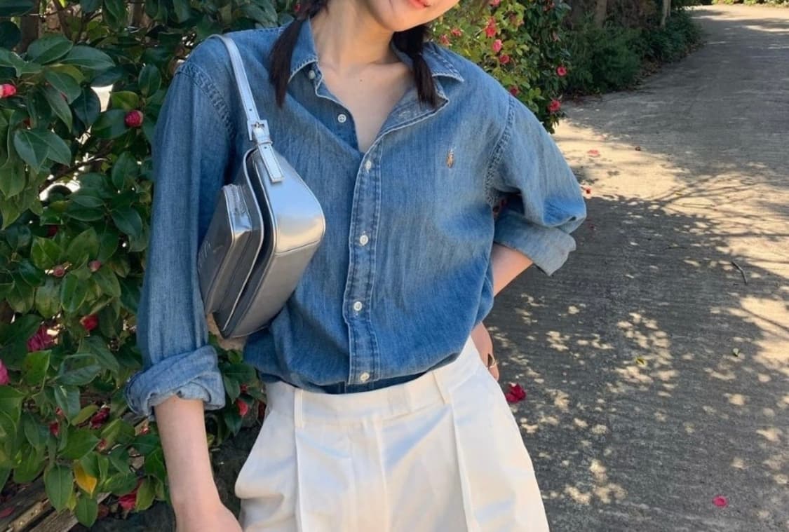 [새 상품] 폴로랄프로렌 데님셔츠 s(남녀공용) 상품이미지1