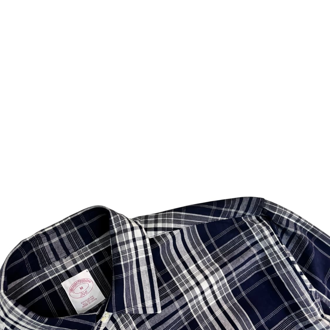 브룩스브라더스 레귤러 핏 네이비 체크 셔츠 상품이미지3