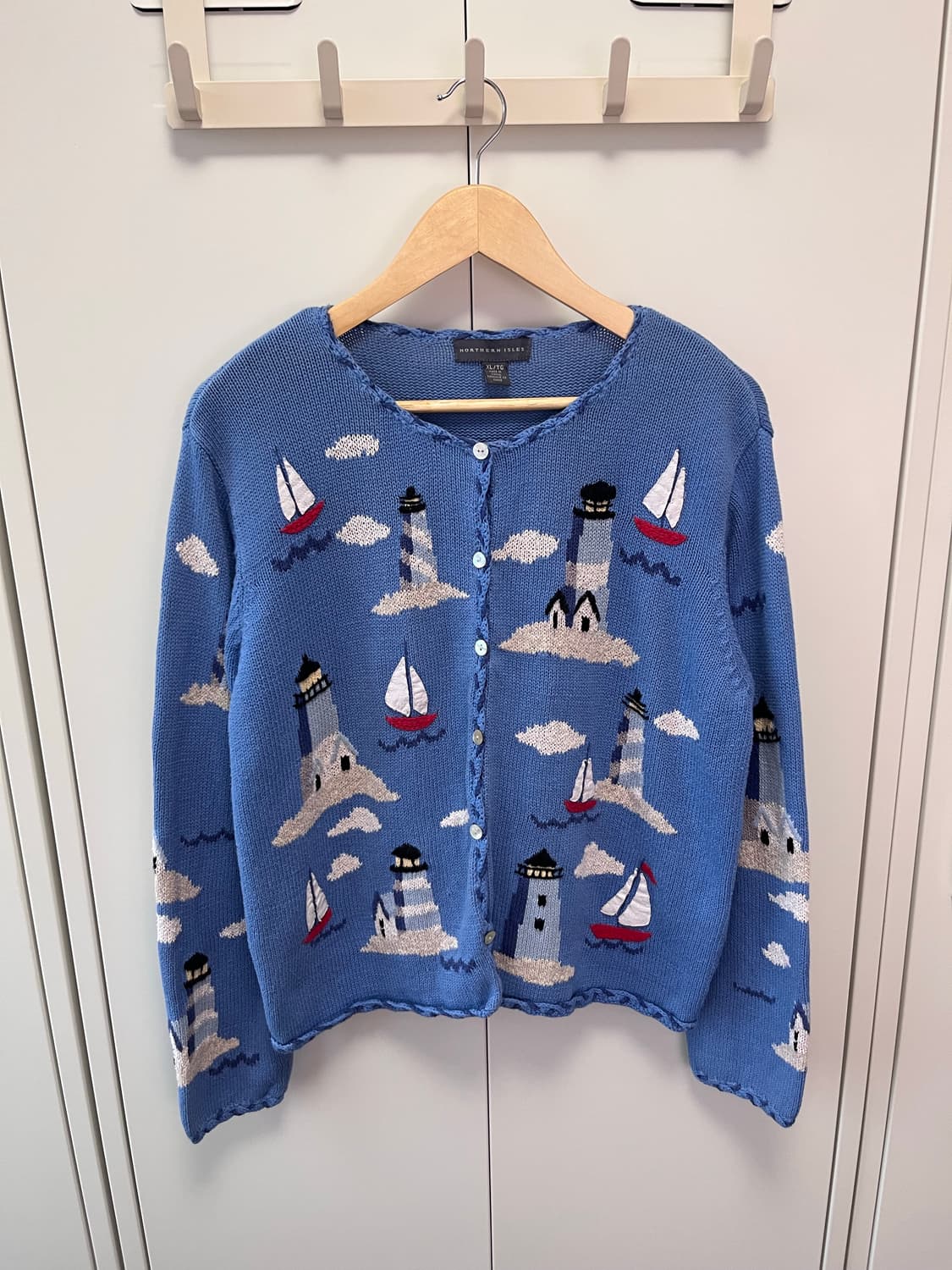 (Rare) Northern isles 바다 풍경 니트 가디건  상품이미지10