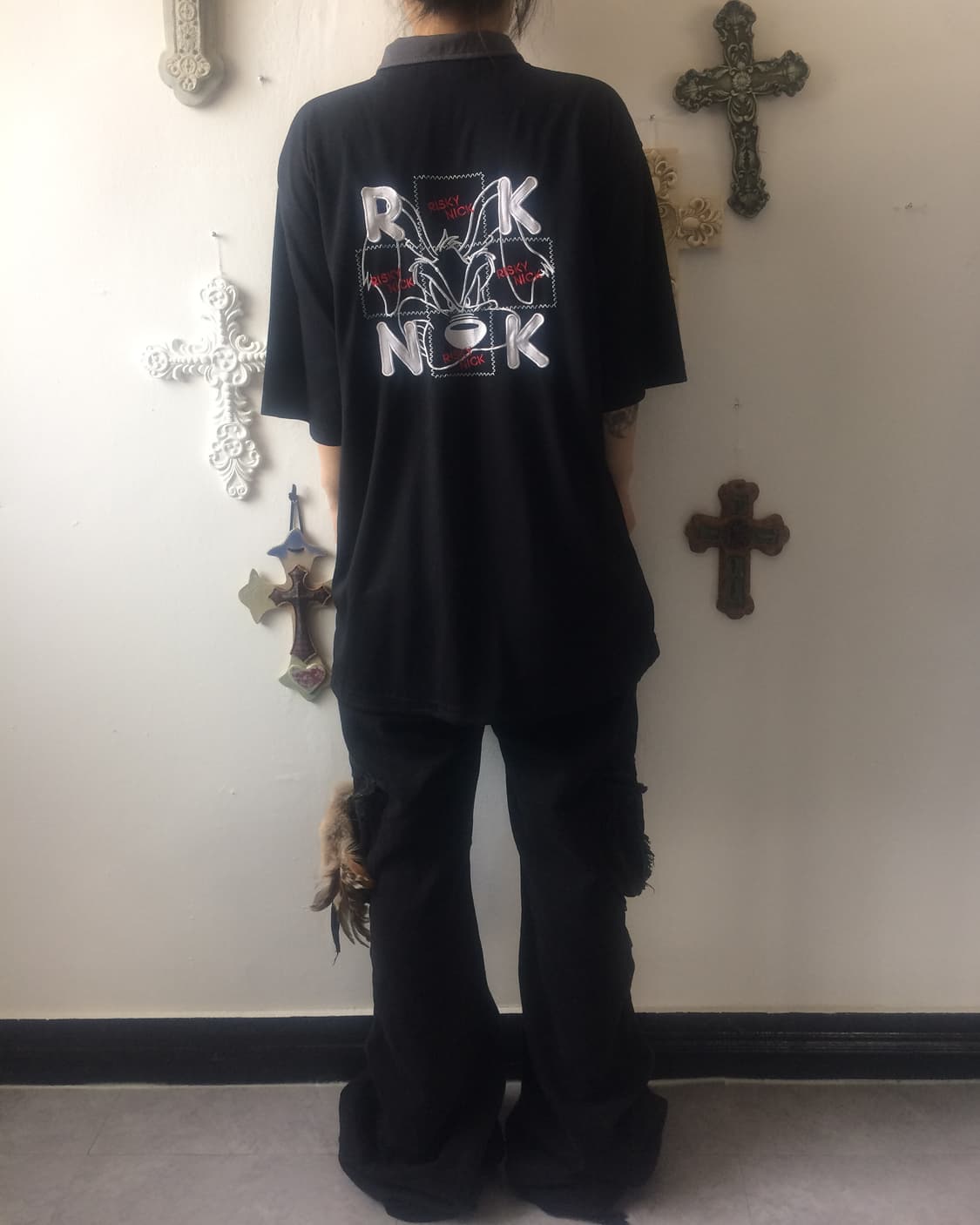 Back needle work point track zip up 상품이미지6