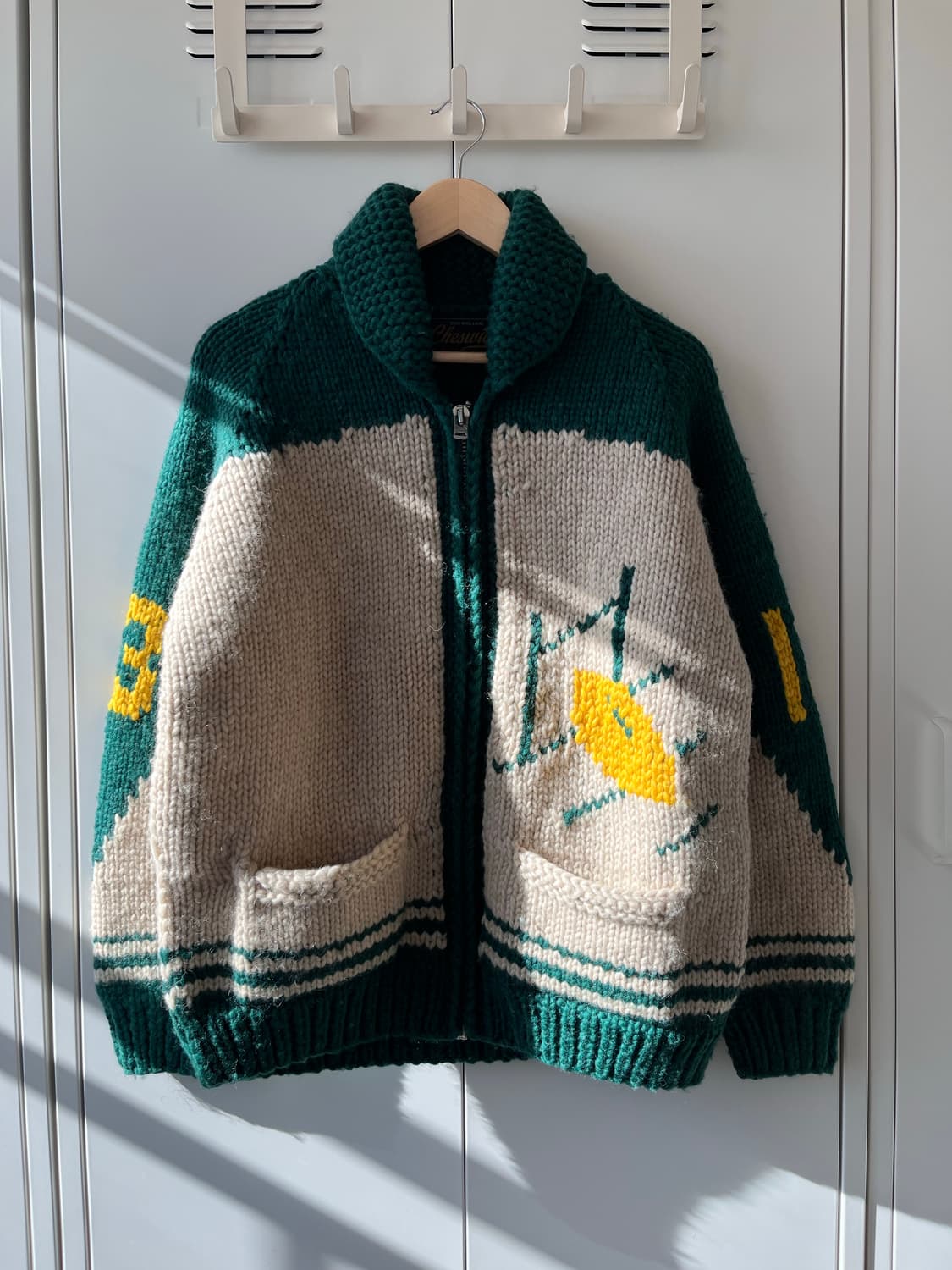 Made in canada 럭비공 리얼 헤비 울니트 코위찬 상품이미지9