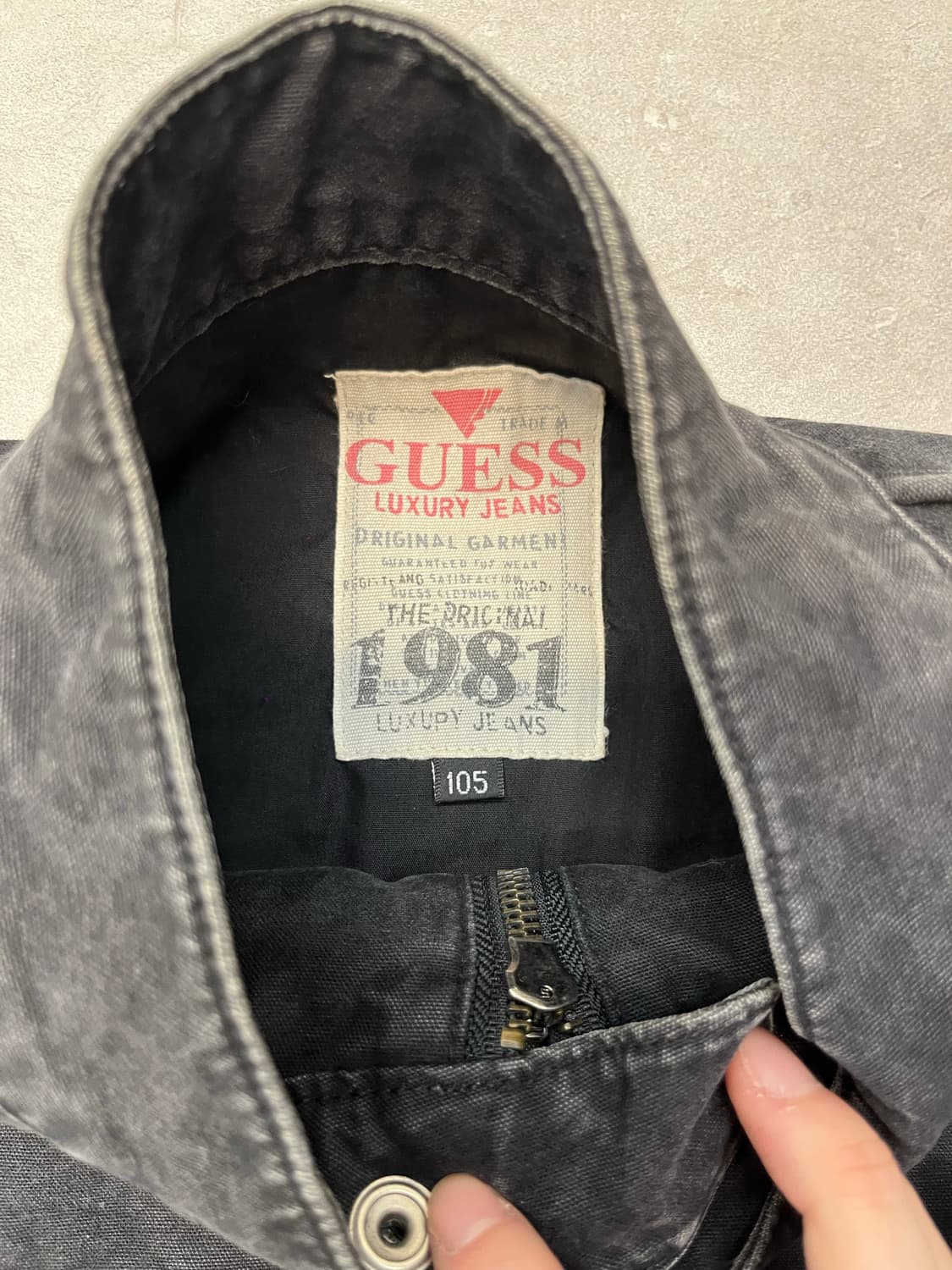 Guess black rider jean jacket 상품이미지4