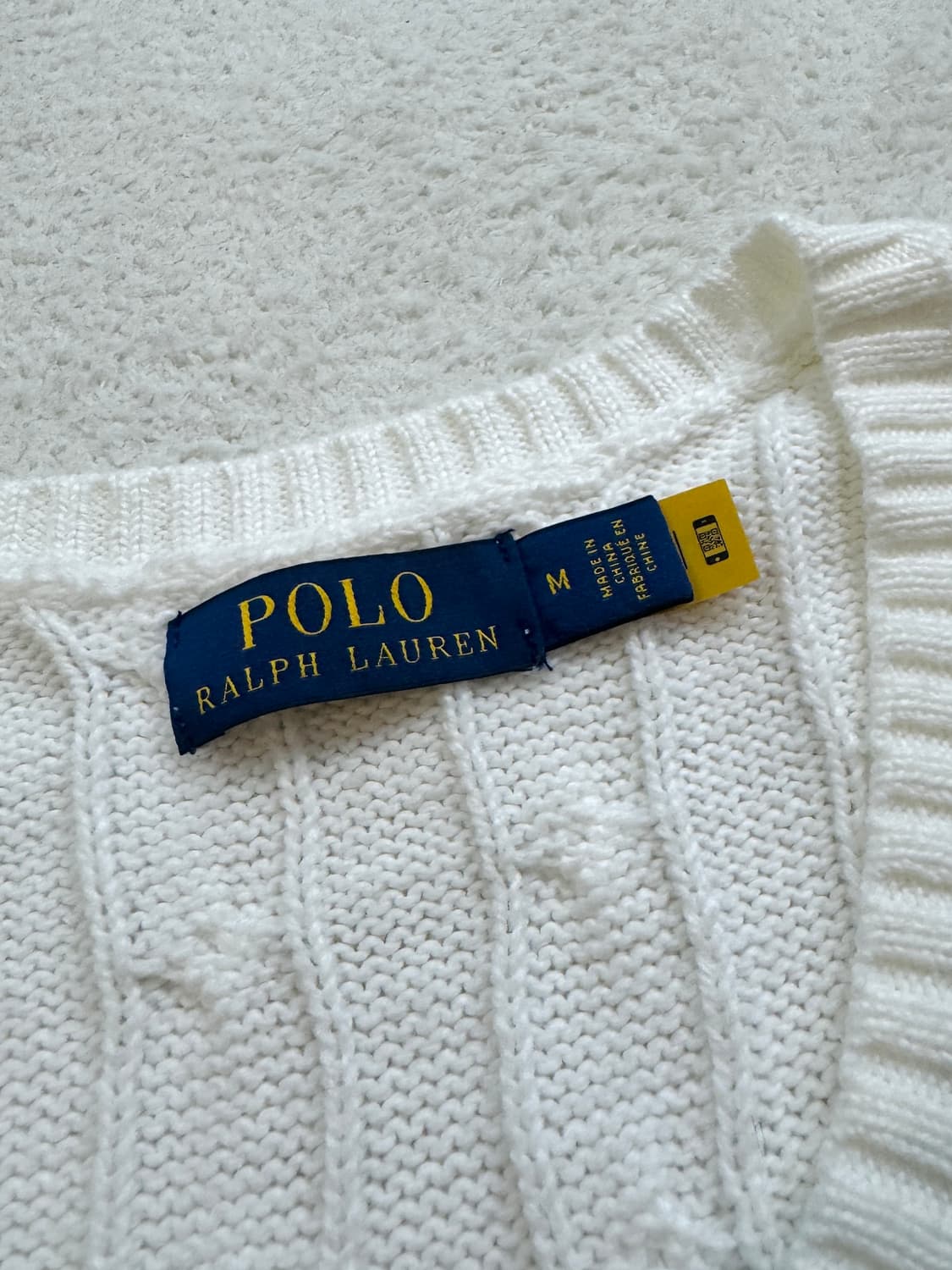 폴로 화이트 니트조끼 베스트 상품이미지5