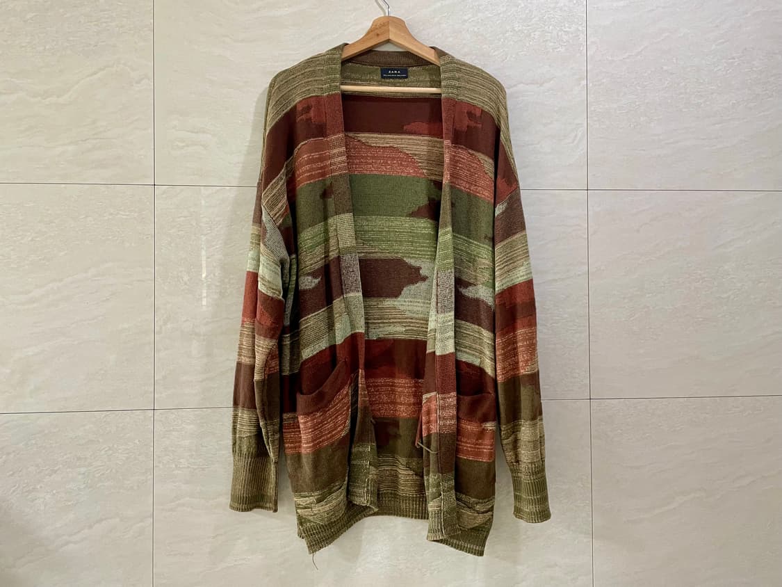 자라 / 나바호 에스닉 롱 남성 가디건, 남성 로브 / XL 상품이미지1