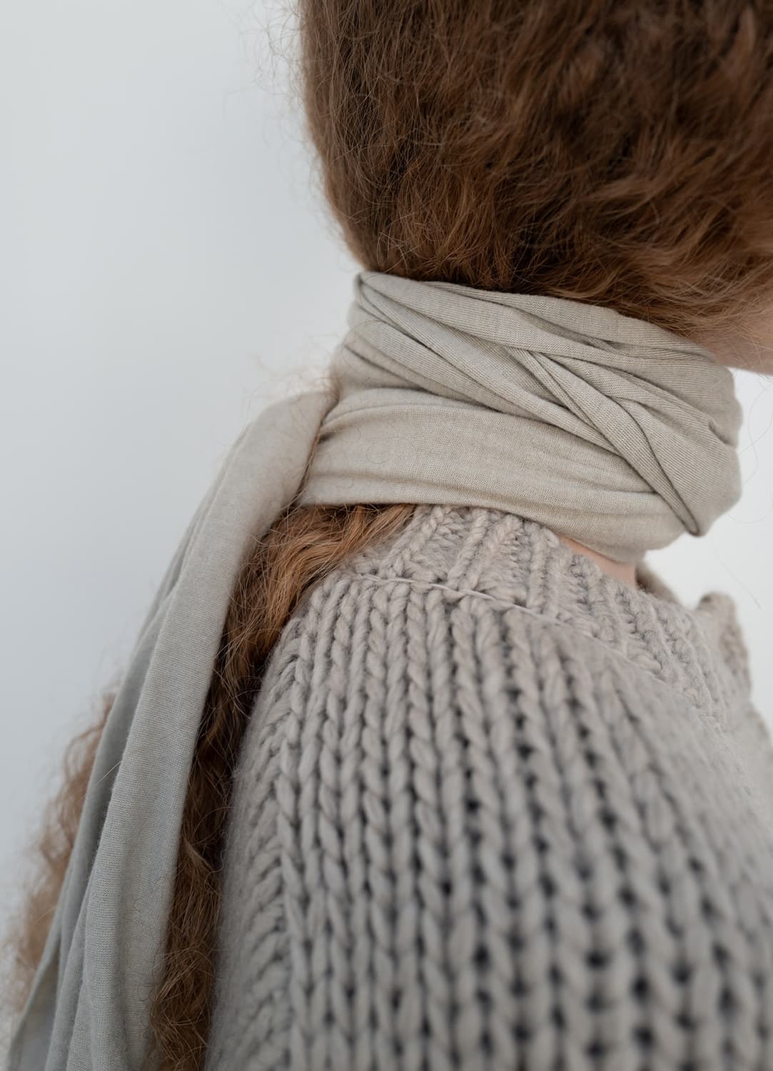 LFM Cozy Round Cardigan + Nue Wool Scarf 상품이미지1