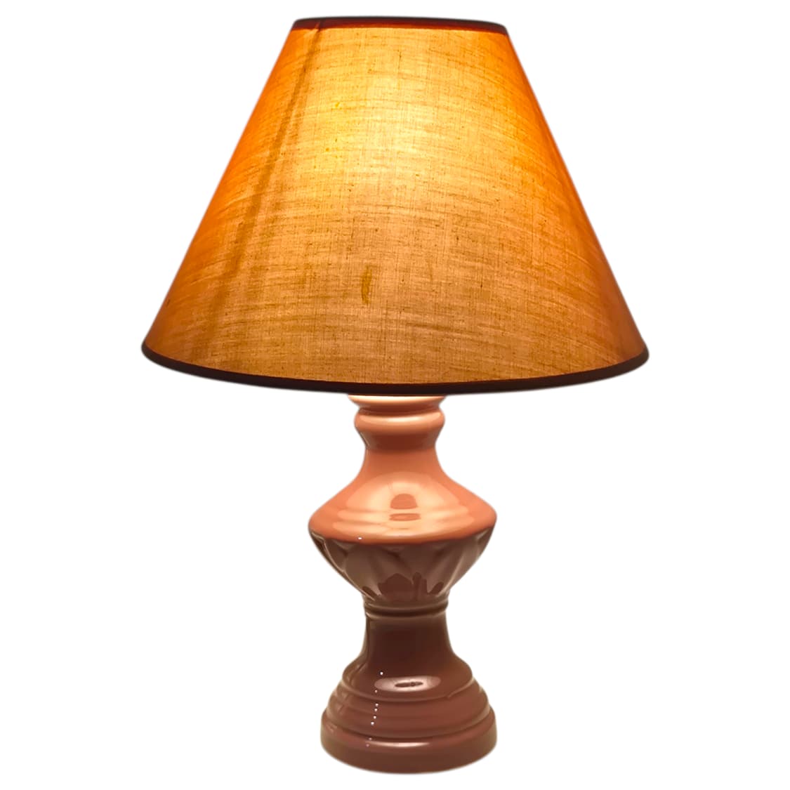 80s 소쇼 레트로 로즈 도자기 스탠드 램프 상품이미지1