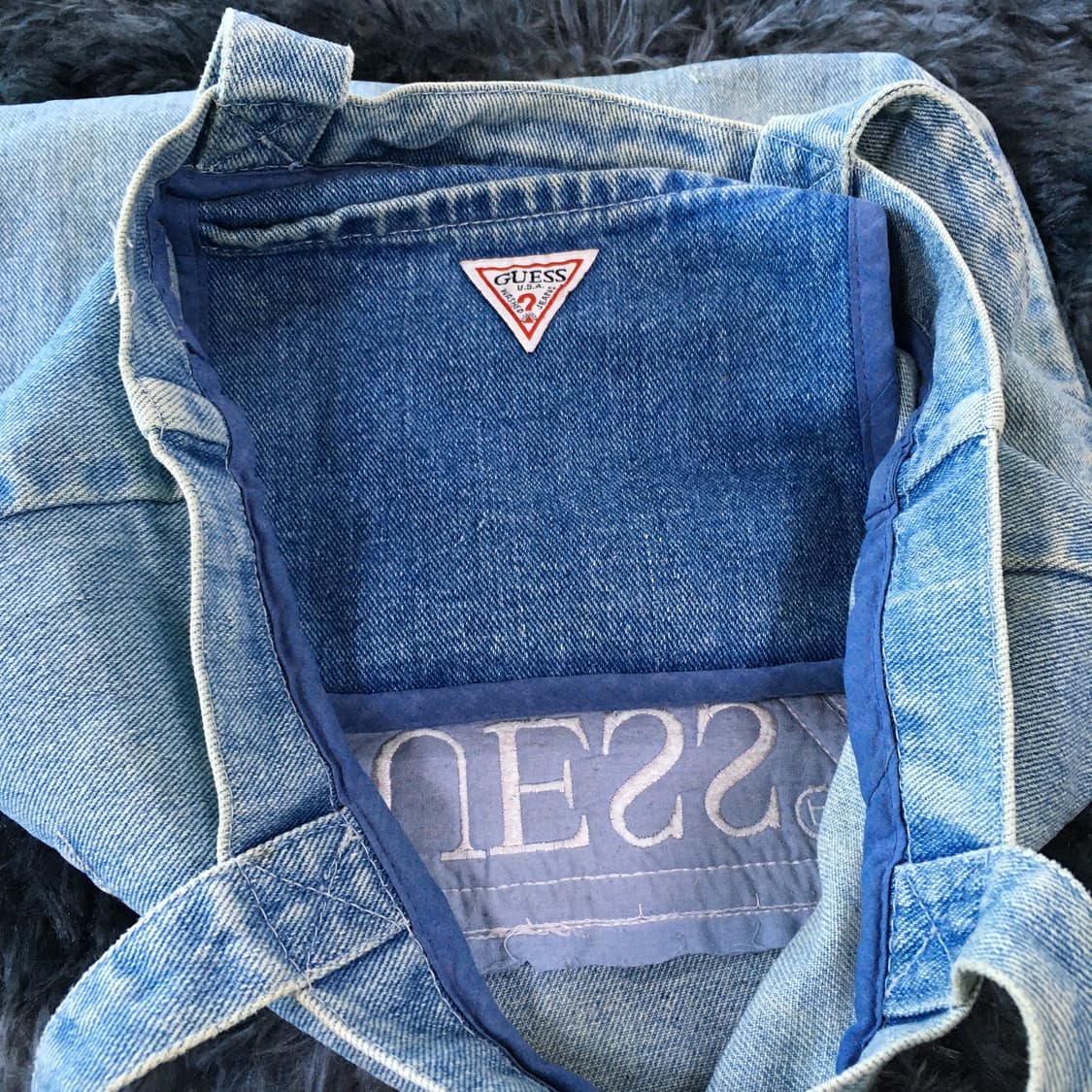 투티/A0 GUESS washed jeans 데님 usa 숄더백 에코백 상품이미지3