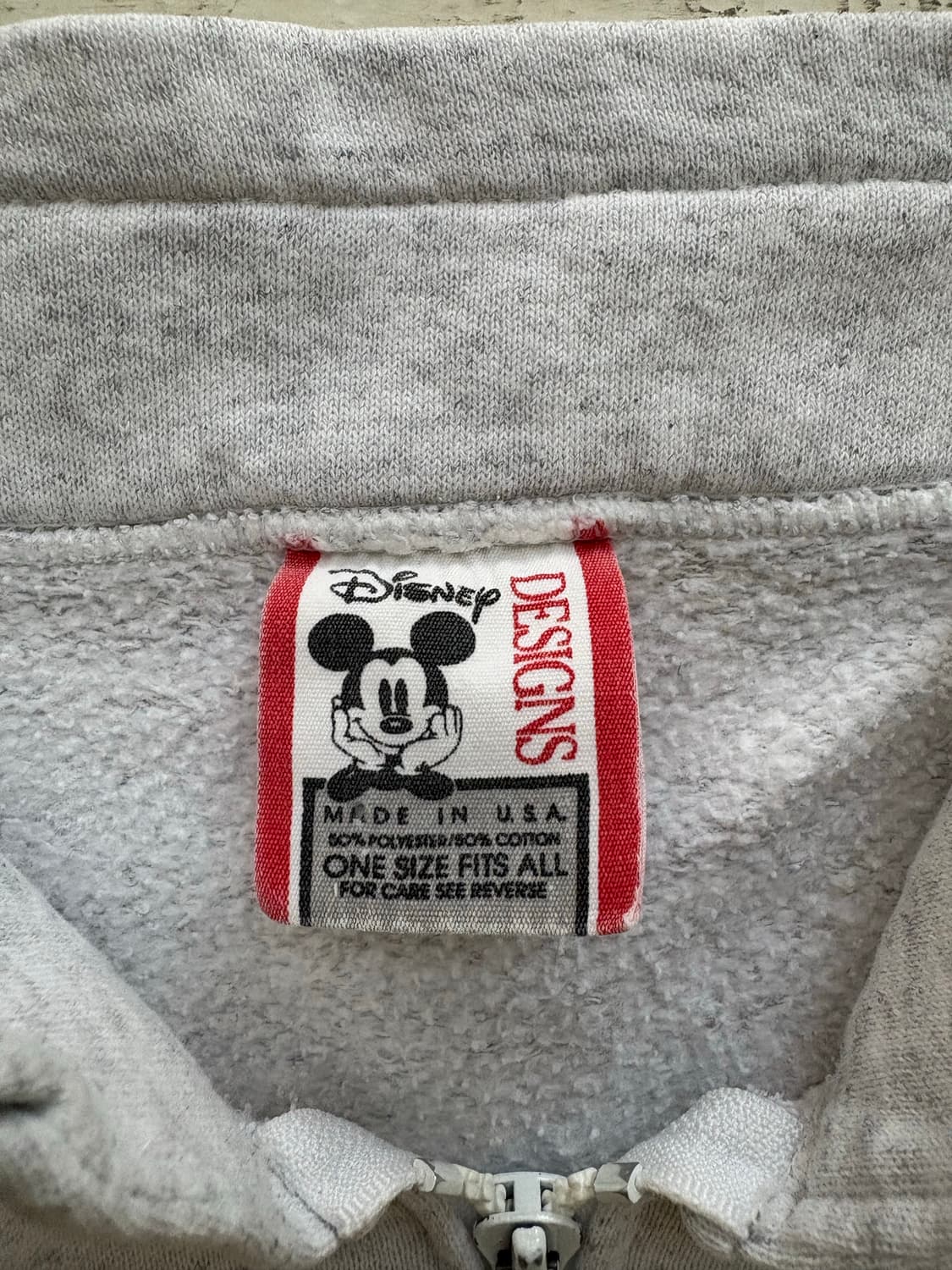 90's USA Mickey Epcot Quarter Zip Sweats 상품이미지4