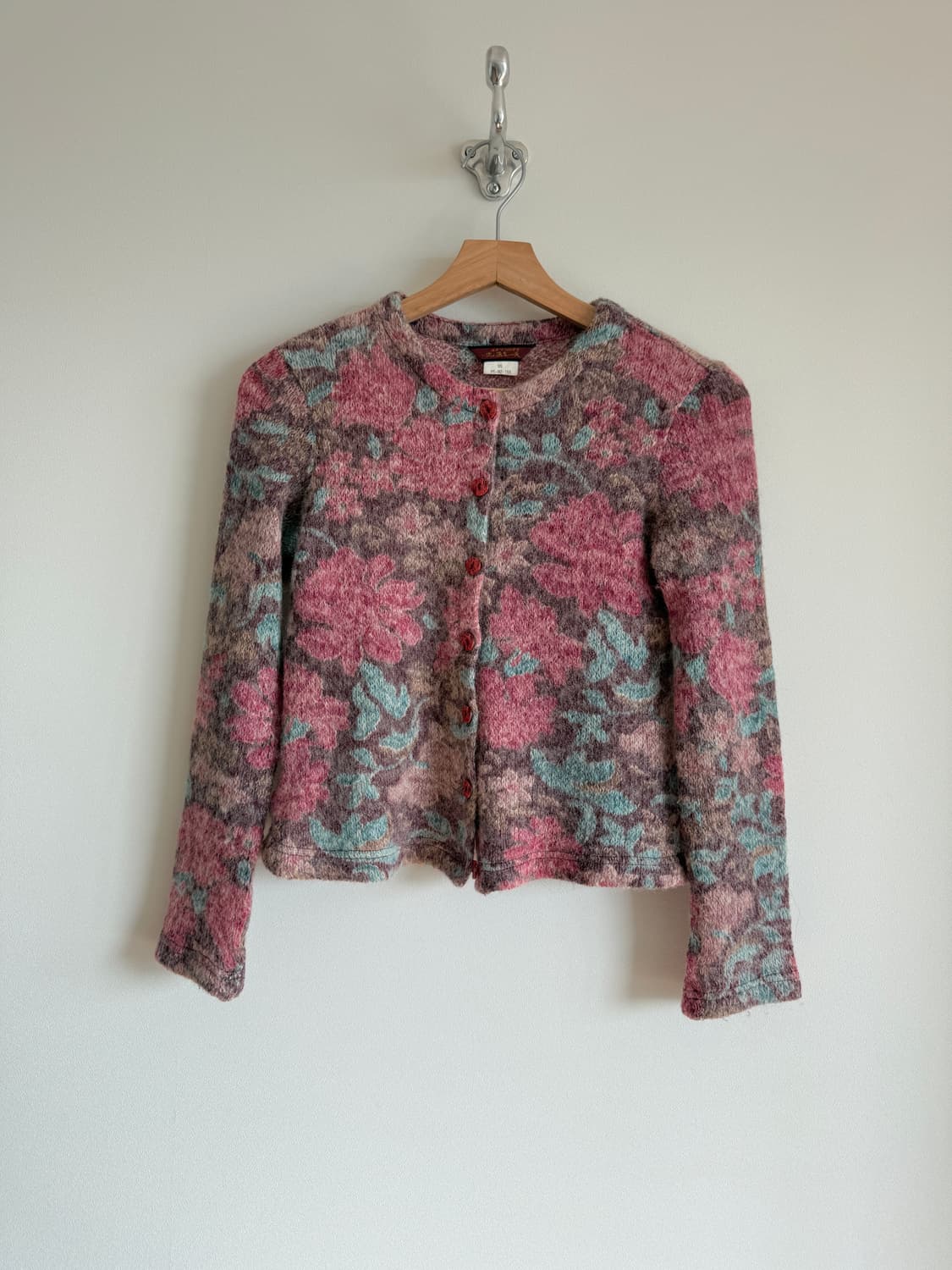 Pre owned 울 블렌드 플라워 가디건 상품이미지1