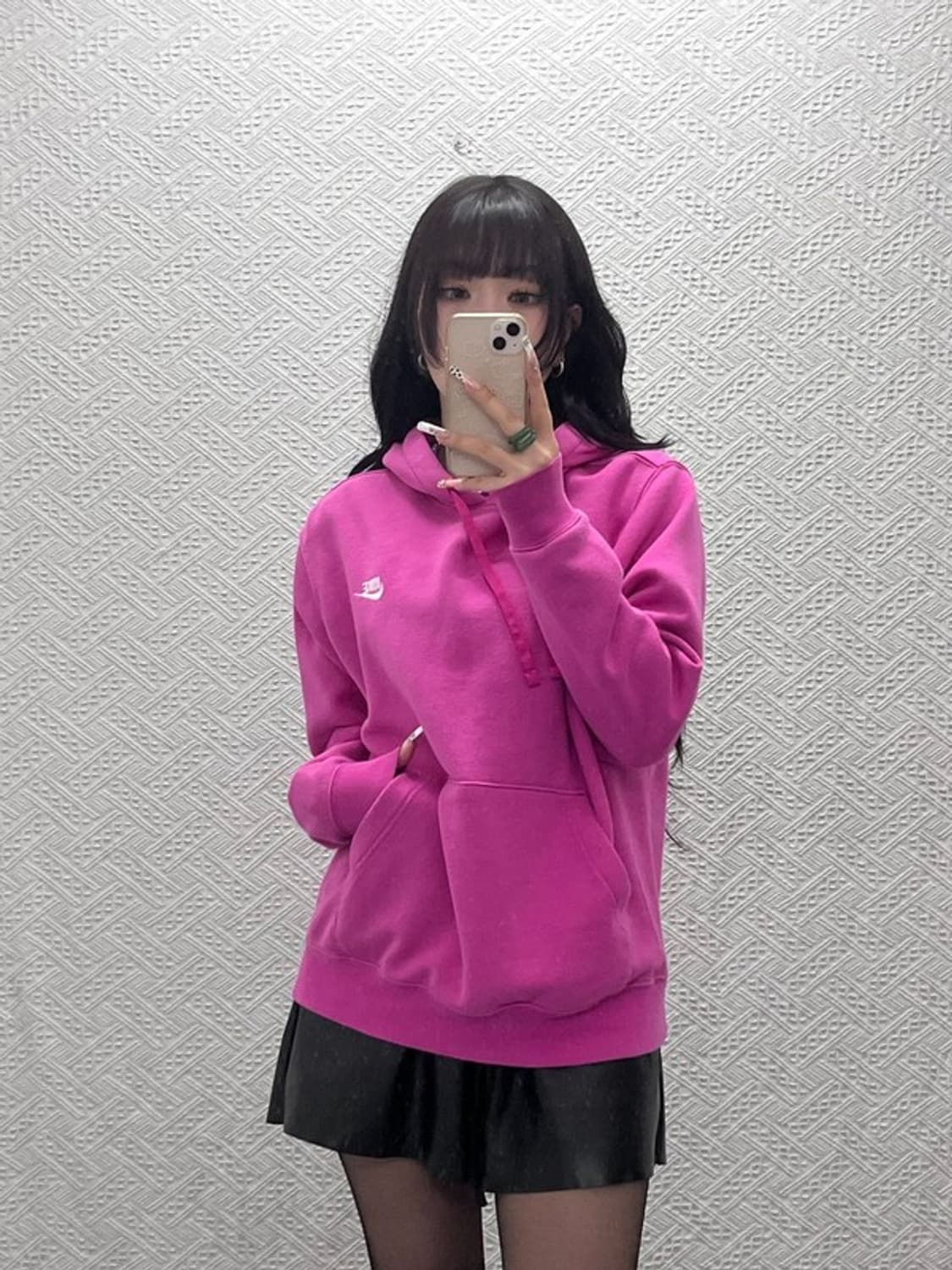 나이키 NSW Y2K 스트릿 키치 핫핑크 후드티 XL C11256 상품이미지1