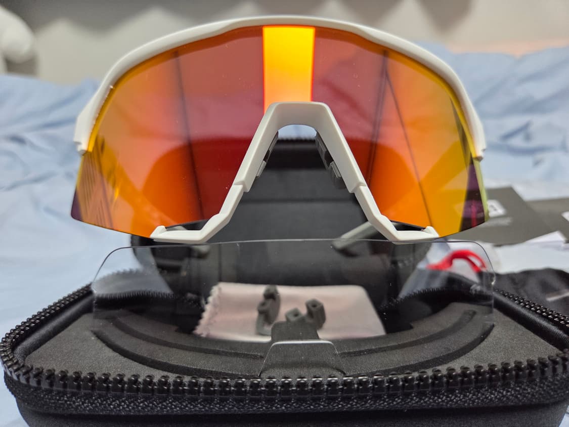 100% S3 소프트 텍트 화이트 - 하이퍼 레드 멀티레이어 미러 렌즈 상품이미지2