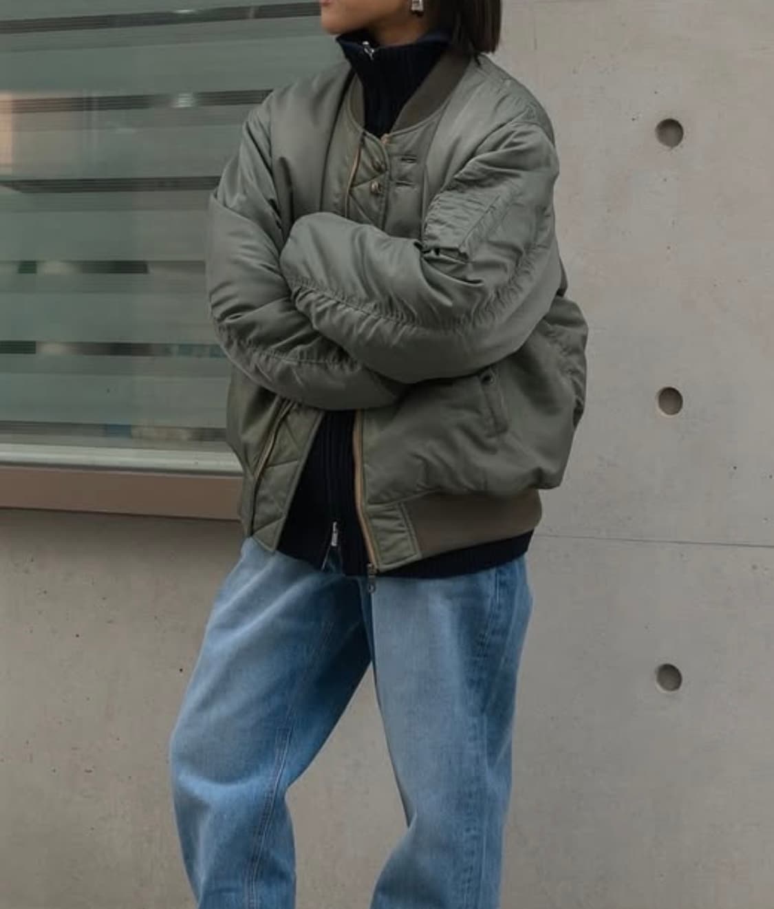 [L] 셔터 앤티크 MA-1 자켓 세이지 그린(✨새상품) 상품이미지2