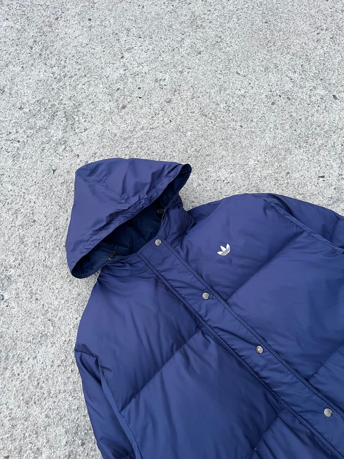 90s Adidas 파이어버드 구스 다운 네이비 패딩 상품이미지2