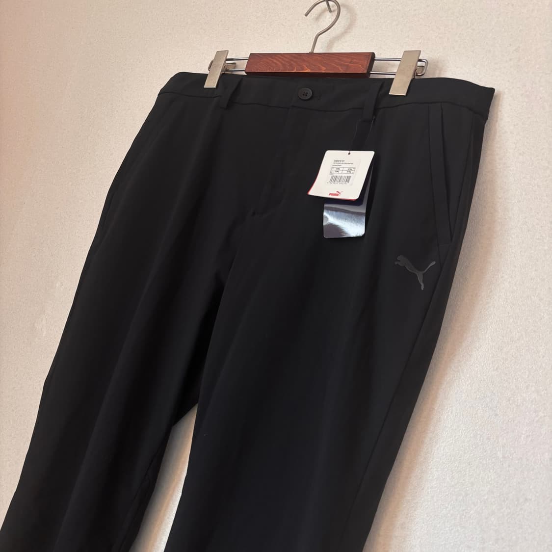 새제품 푸마 골프 블랙 팬츠 36 아웃도어 기능성 스트레치 상품이미지2