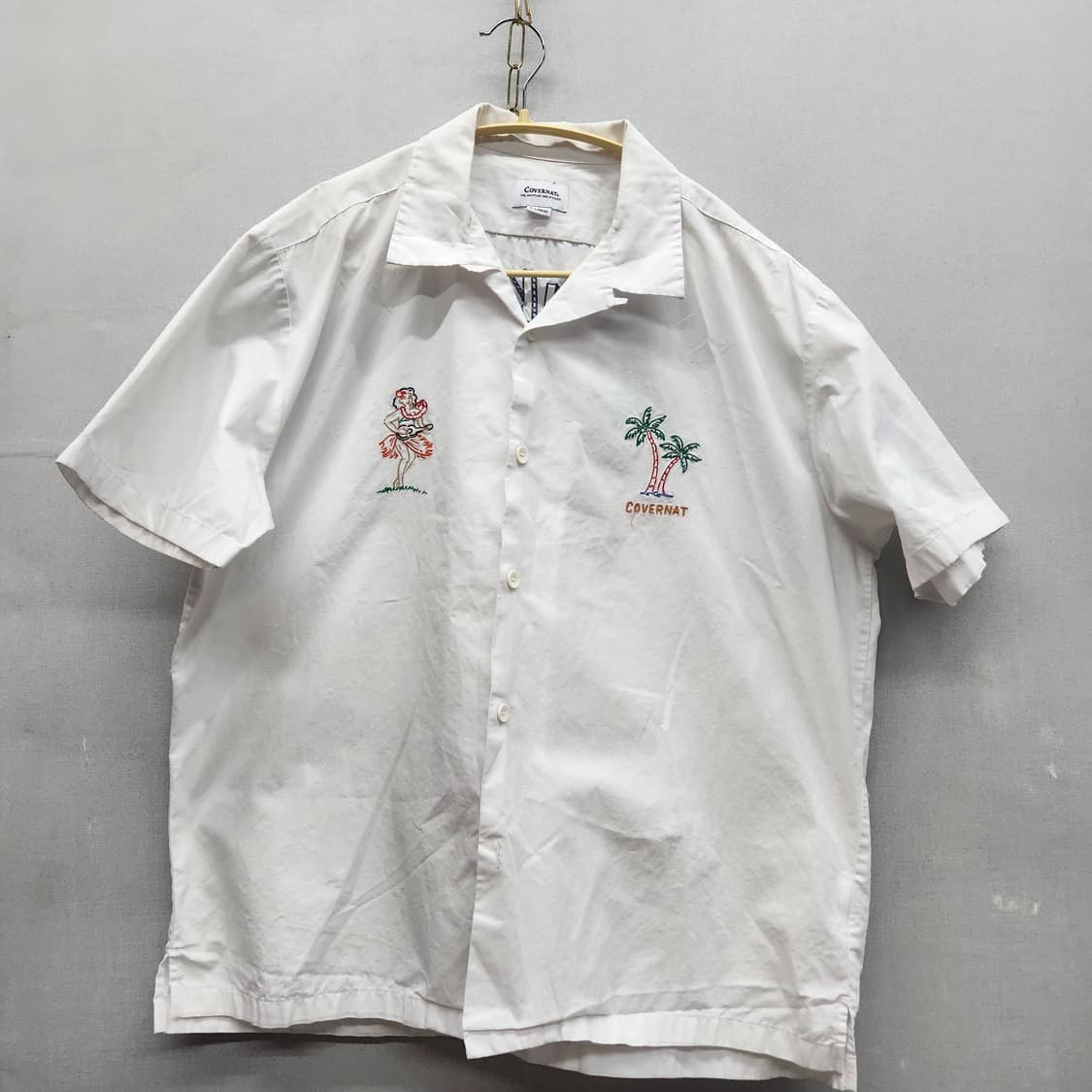 커버낫 와이키키 야자수 자수 반팔셔츠 XL(XL) 상품이미지1