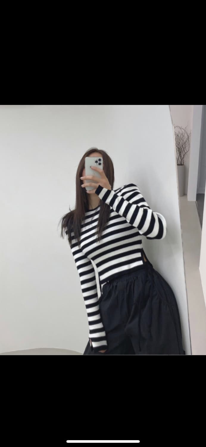 놉(nob) 줄줄이니트 스트라이프 상품이미지2