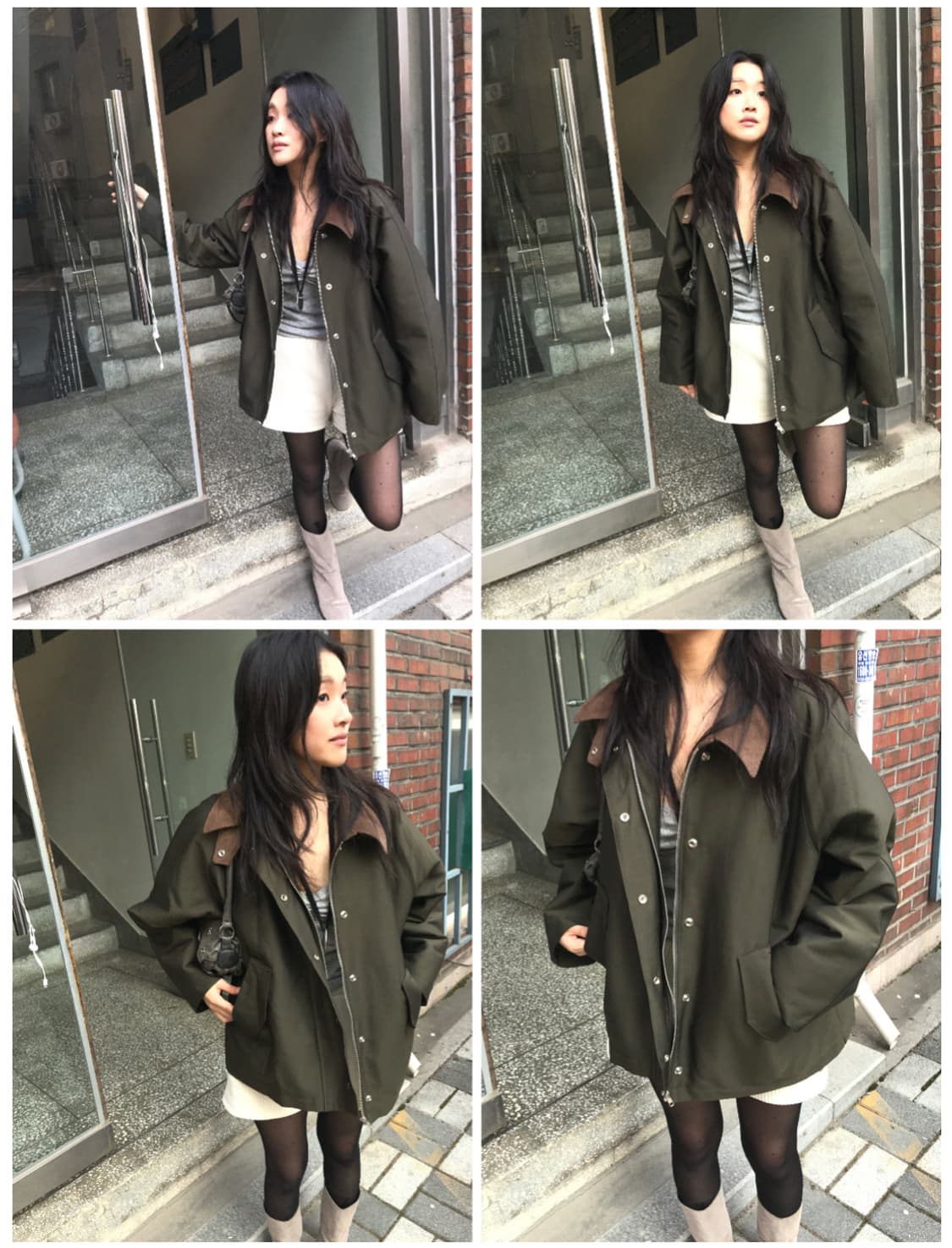 [이체가능•네고] 더니브 퀼티드 자켓 하이넥 야상 워크자켓 상품이미지2