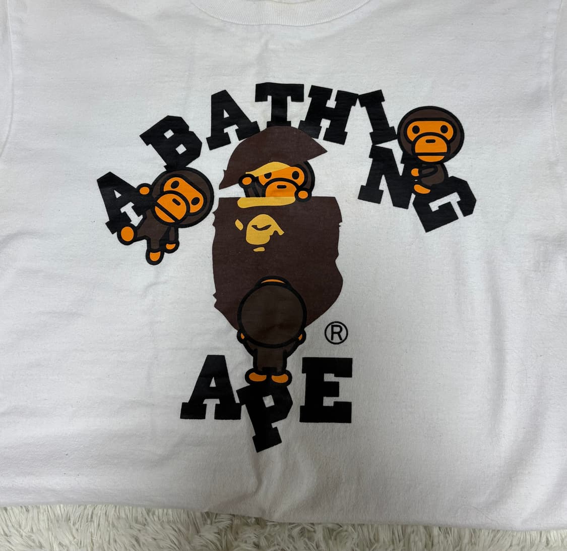 BAPE College Milo T-shirt White 상품이미지2