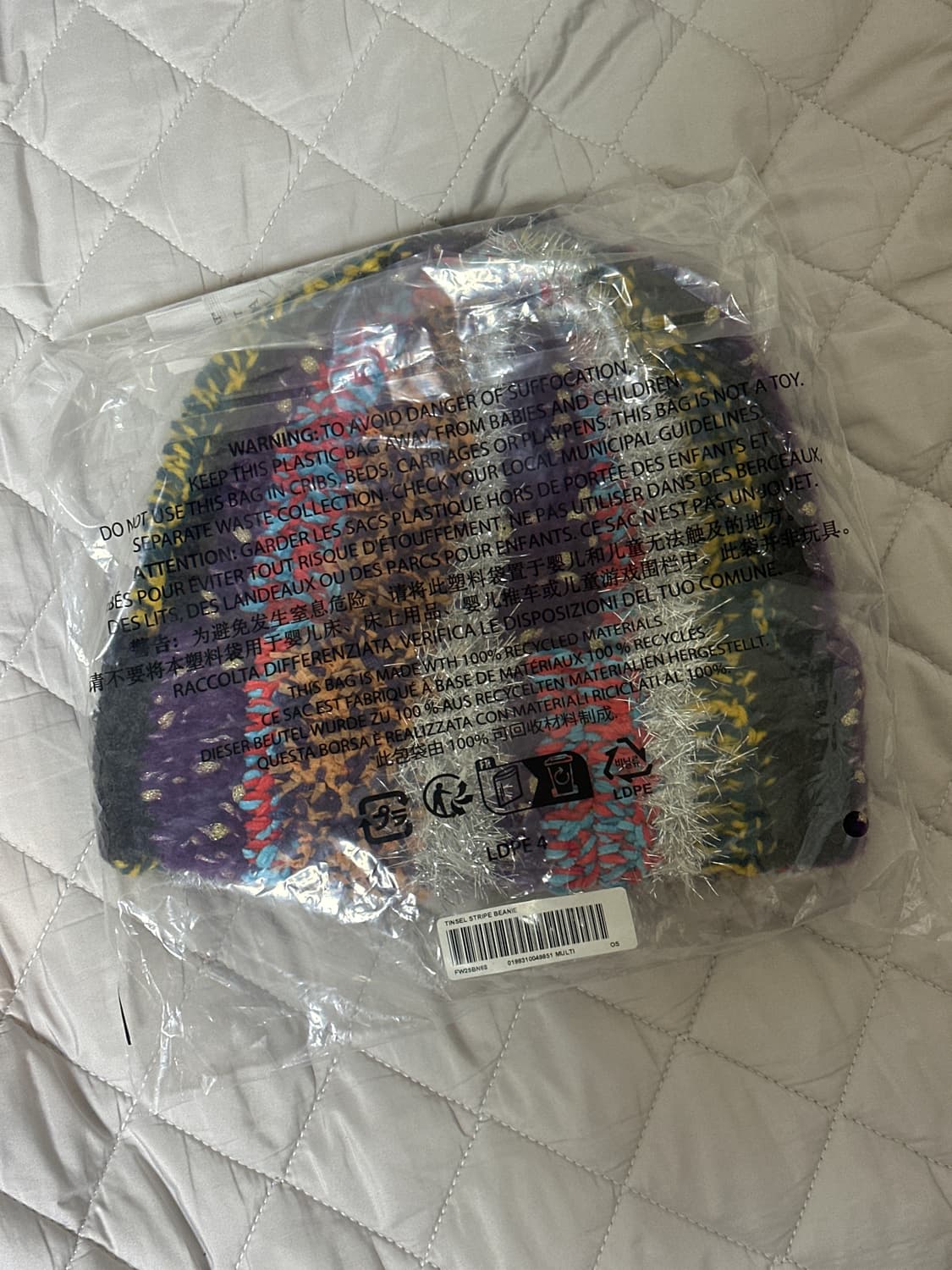 슈프림 틴셀 스트라이프 비니 멀티컬러 - 25FW 상품이미지2