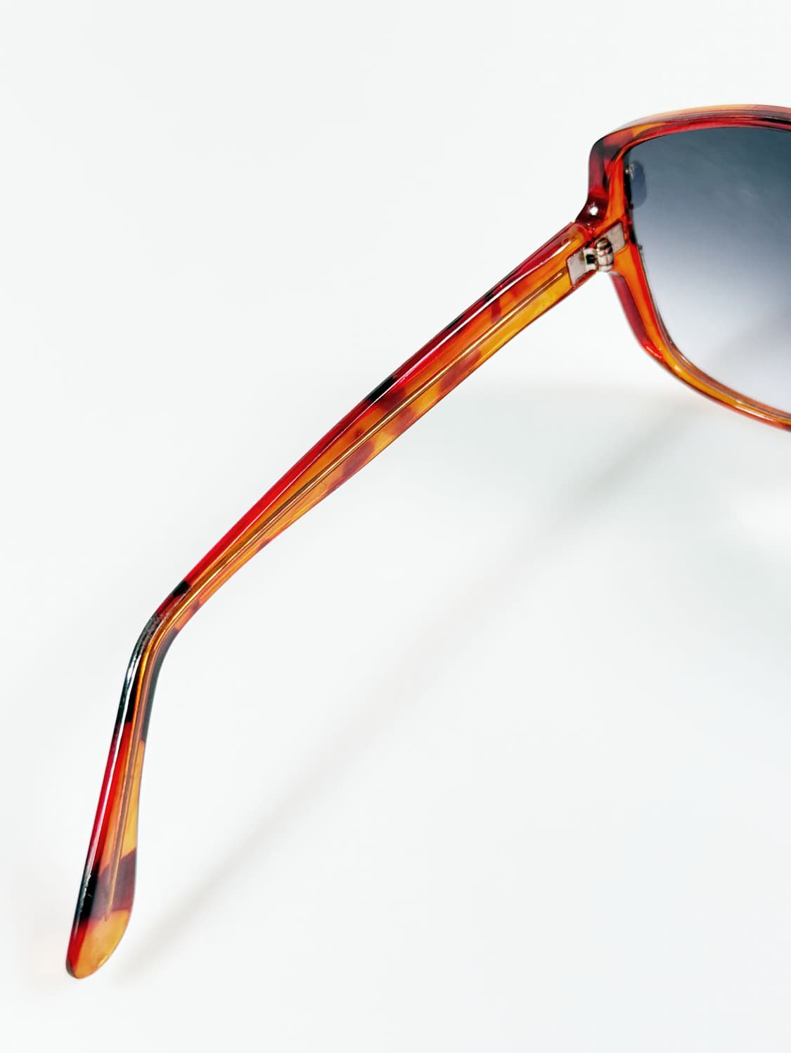 90s 오버사이즈 토터스쉘&클리어 볼드 스퀘어 빈티지 선글라스 상품이미지7