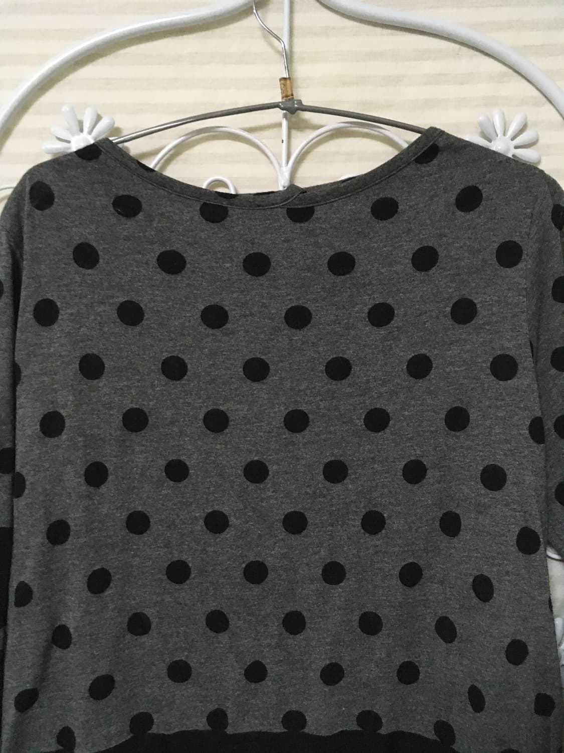 빈티지 그레이 도트 긴팔 y2k 스트릿 갸루 펑키 일본빈티지641 상품이미지4