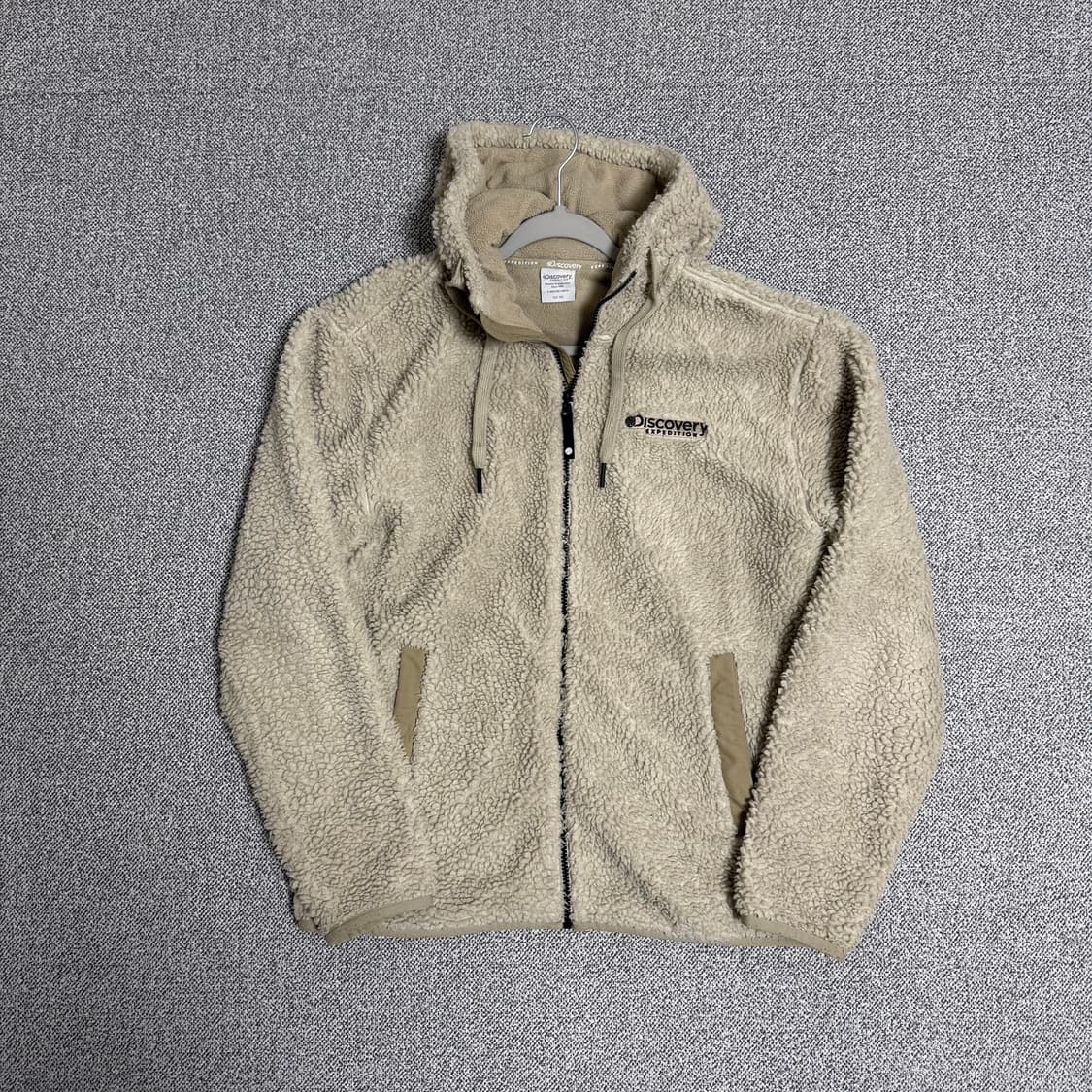 디스커버리 플리스 양털 후리스 뽀글이 후드집업 100 상품이미지1