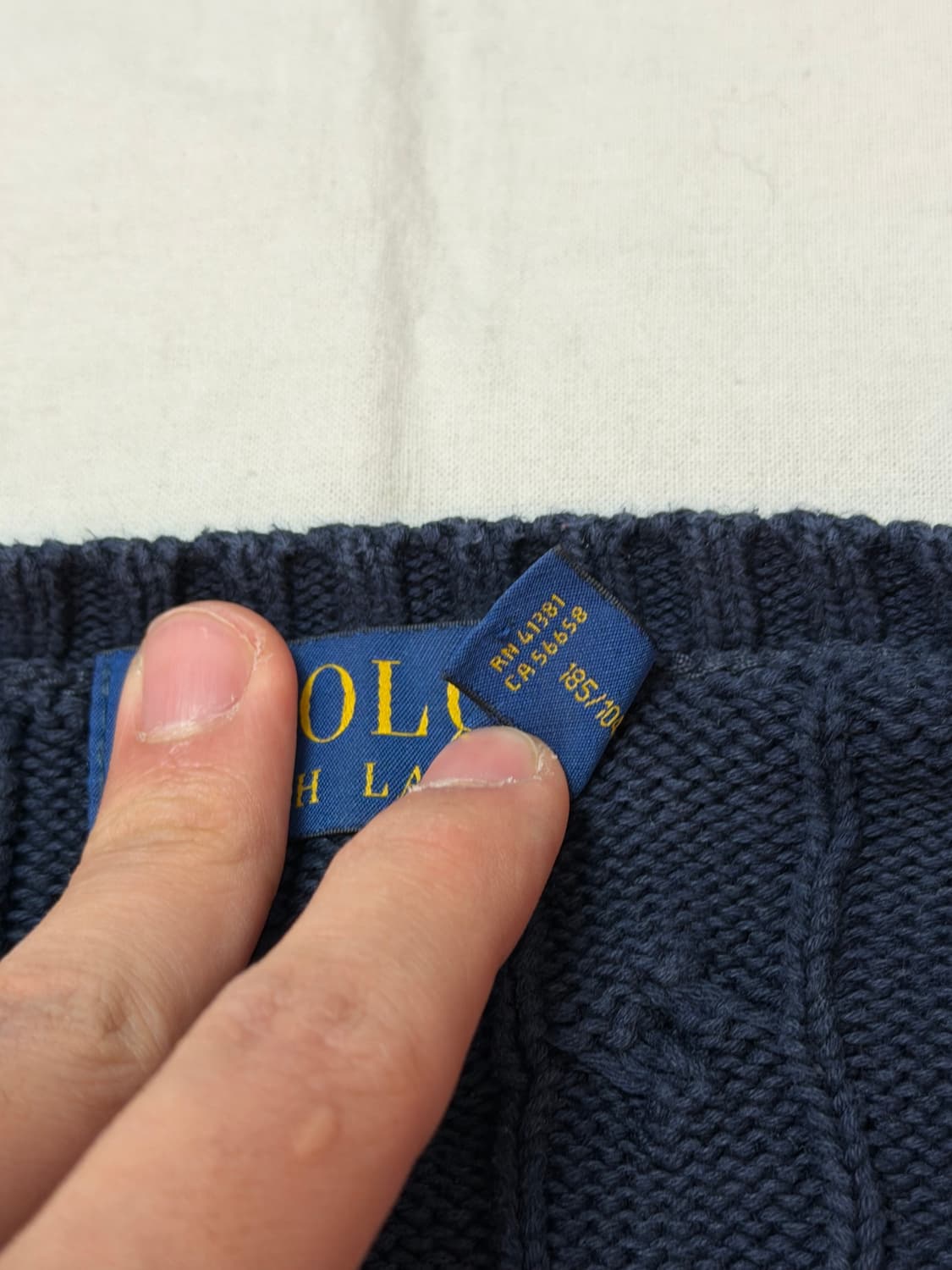 신형) 폴로 랄프로렌 꽈배기 케이블 니트 네이비 상품이미지4