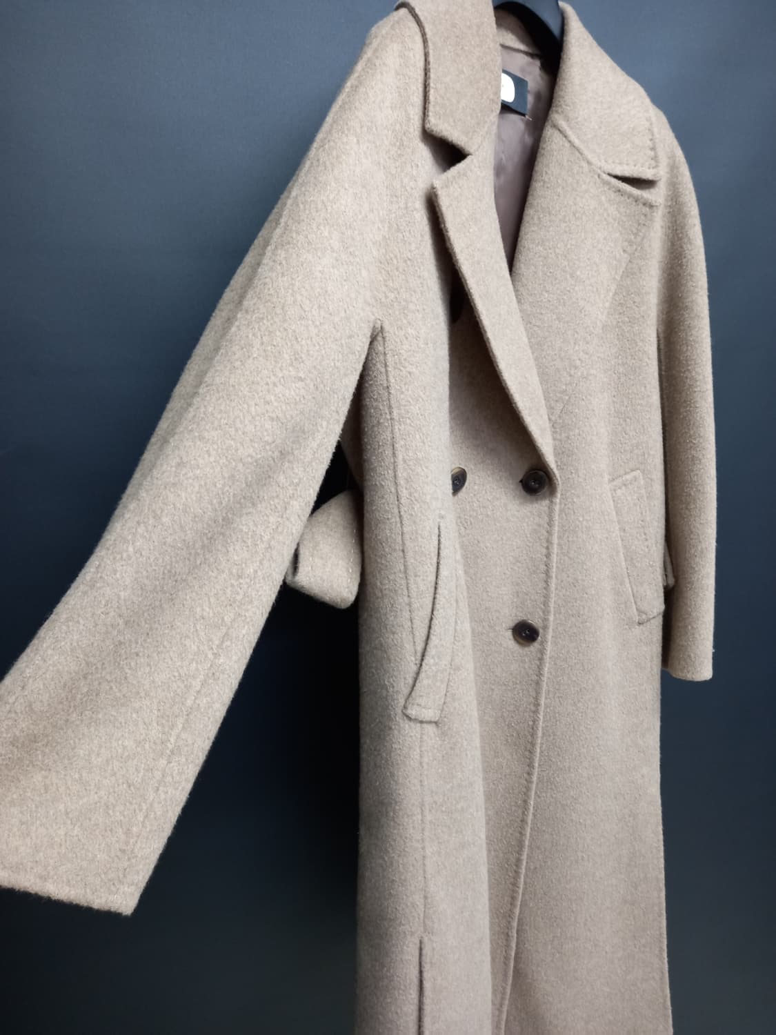 듀엘 춘추동 캐시미어블랜 핸드메이드 맥시 롱 코트 55.66 상품이미지3