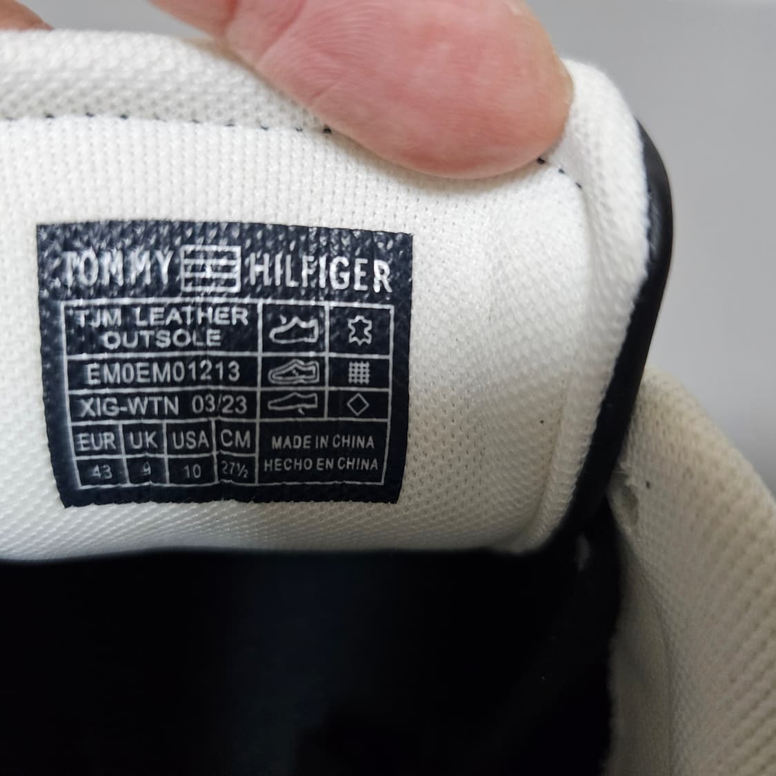 타미힐피거 레더 스니커즈(새제품/280) 상품이미지8