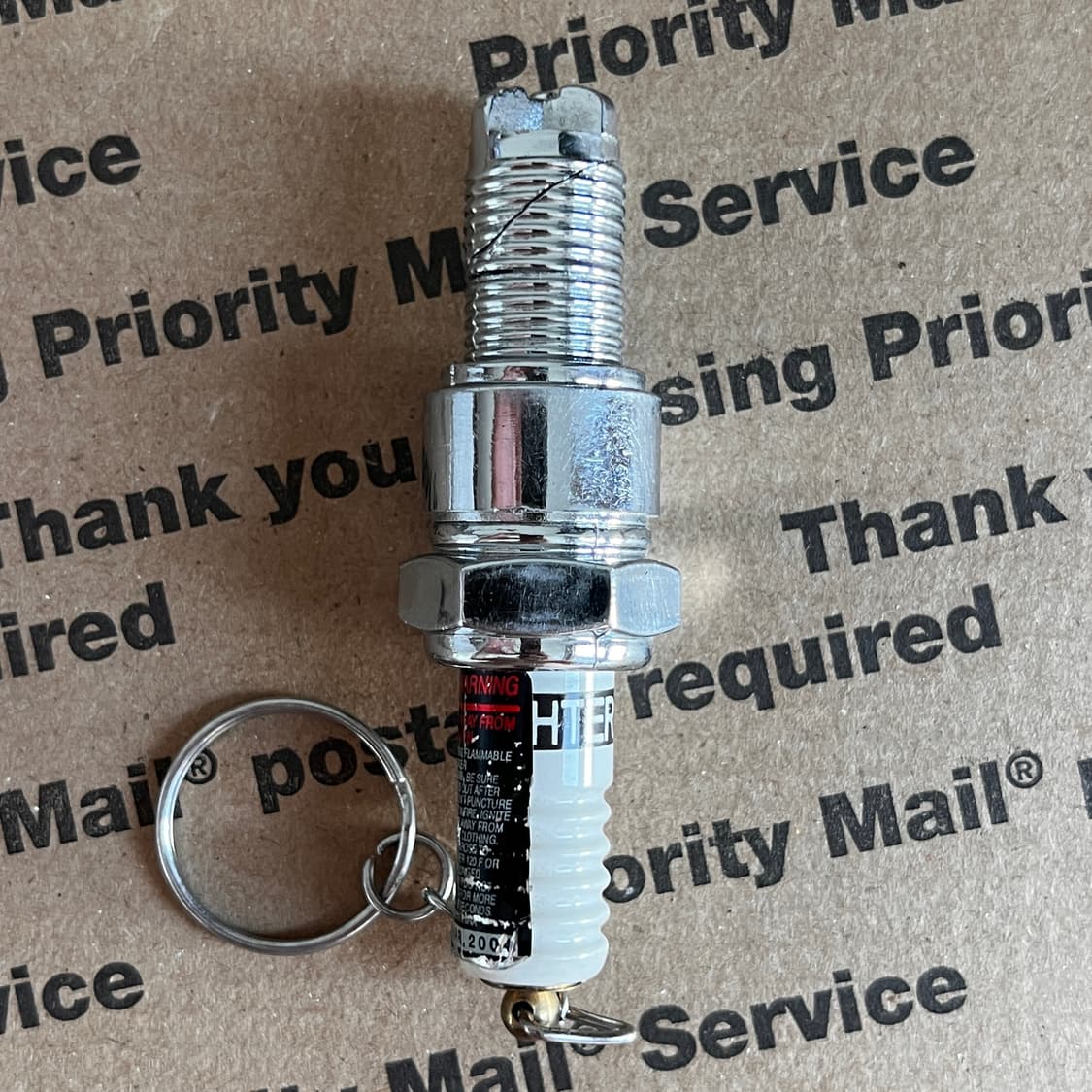 90s vtg Spark Plug Lighter Keyring 상품이미지2