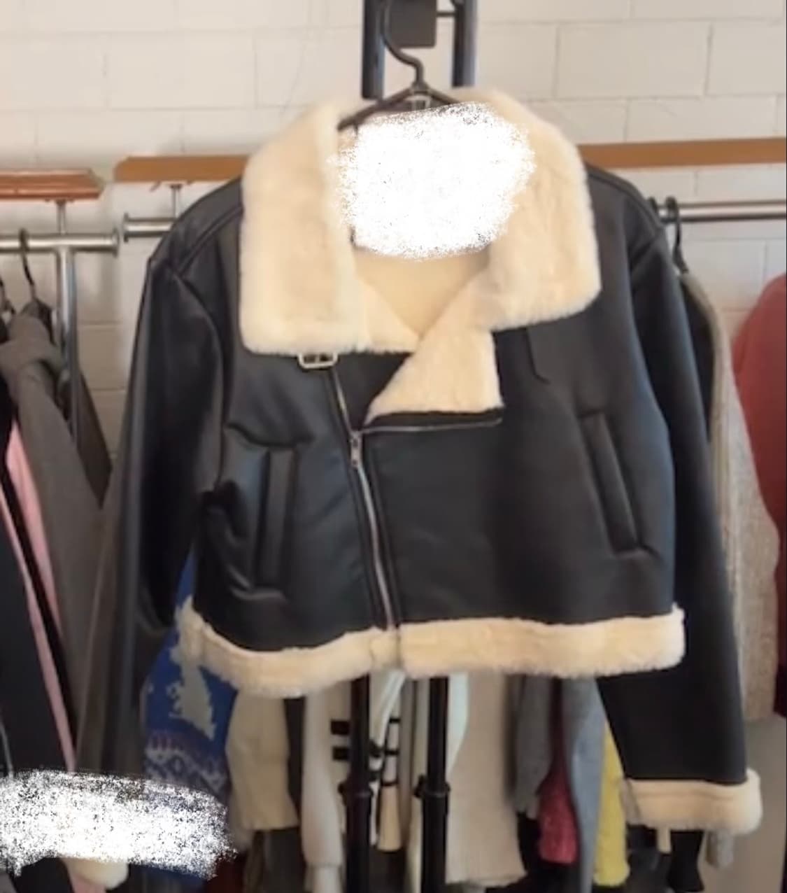 Vintage 기본 블랙 무스탕  상품이미지1