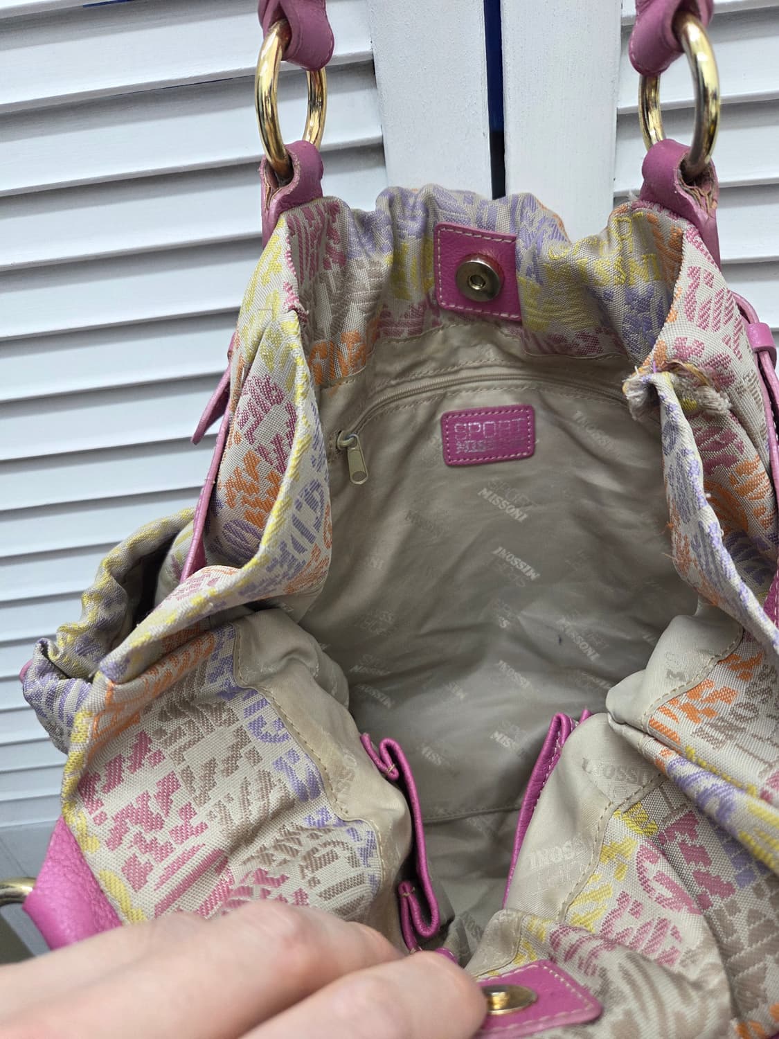 미쏘니 스포츠 자카드 토트백 상품이미지8